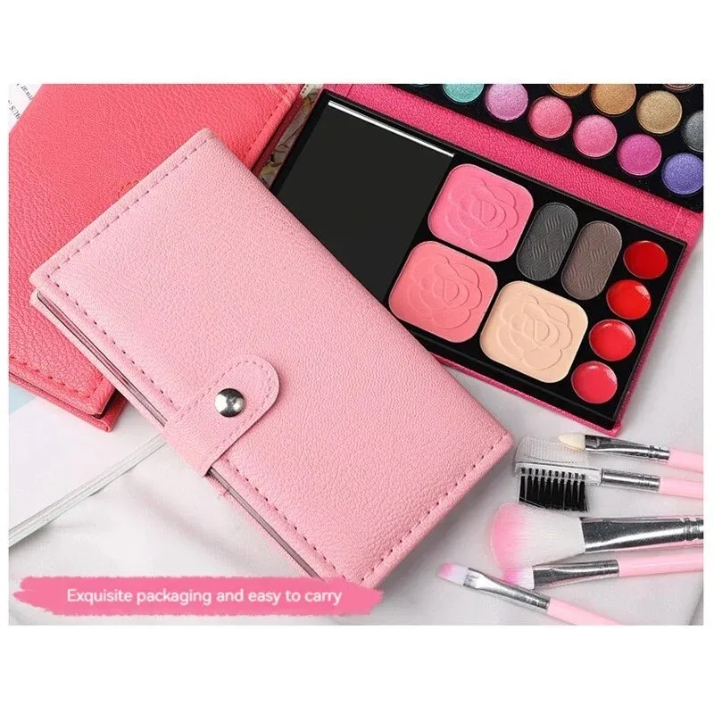 33 Colors Full of Set Cosmetics Wallet Style Eye Shadow Plate Set Student Beginner Stage Day Women Girl Blush and Powder Plate