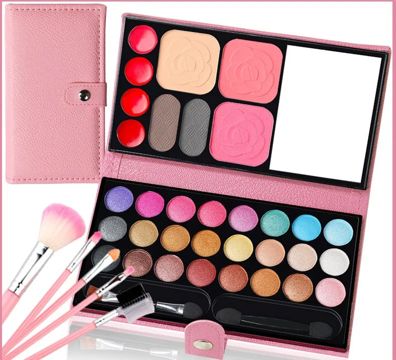 33 Colors Full of Set Cosmetics Wallet Style Eye Shadow Plate Set Student Beginner Stage Day Women Girl Blush and Powder Plate