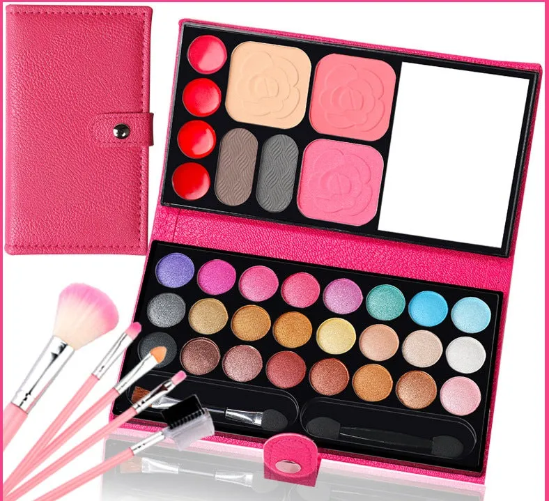 33 Colors Full of Set Cosmetics Wallet Style Eye Shadow Plate Set Student Beginner Stage Day Women Girl Blush and Powder Plate