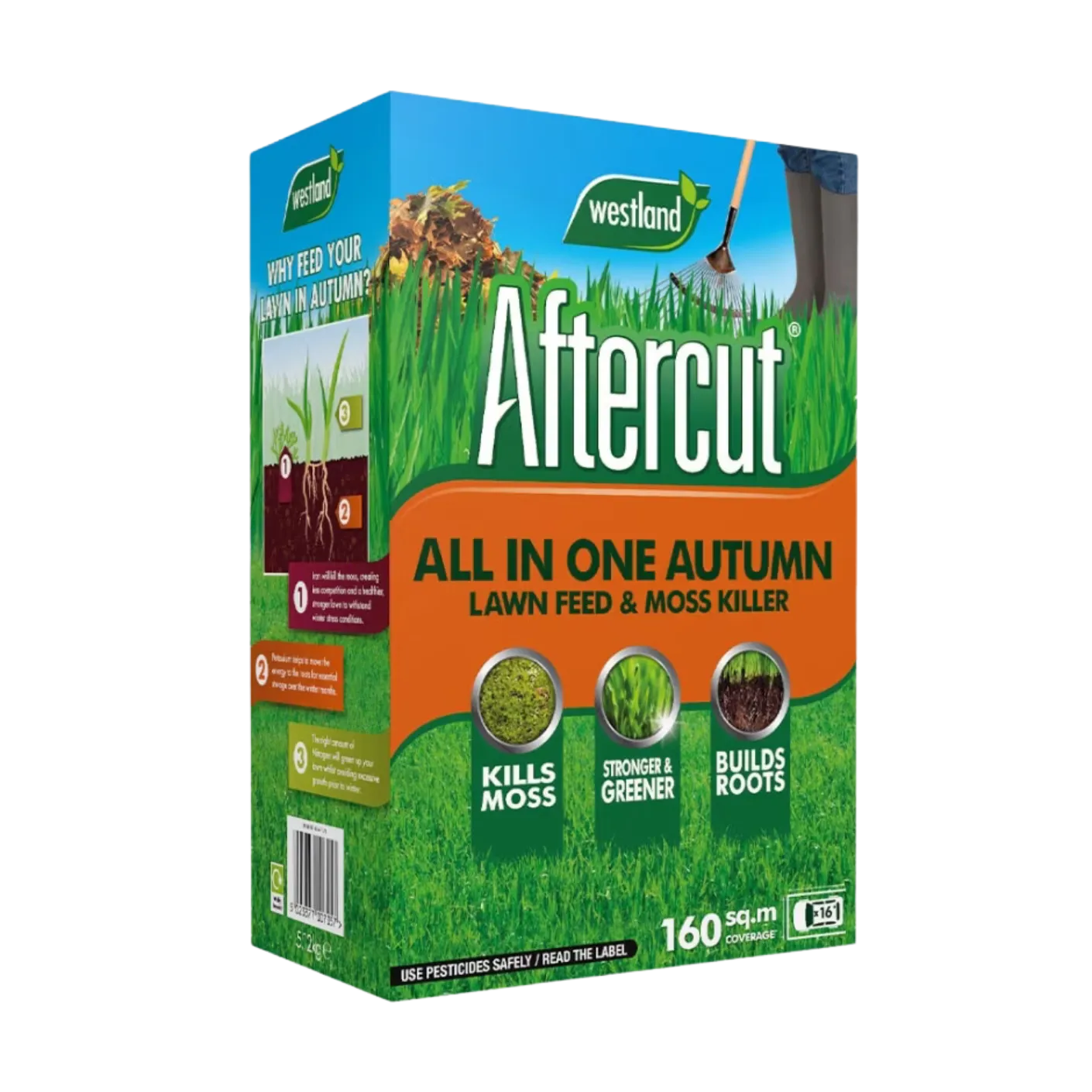 Add-on Aftercut All In One Autumn Lawn Feed and Moss Killer 160m²