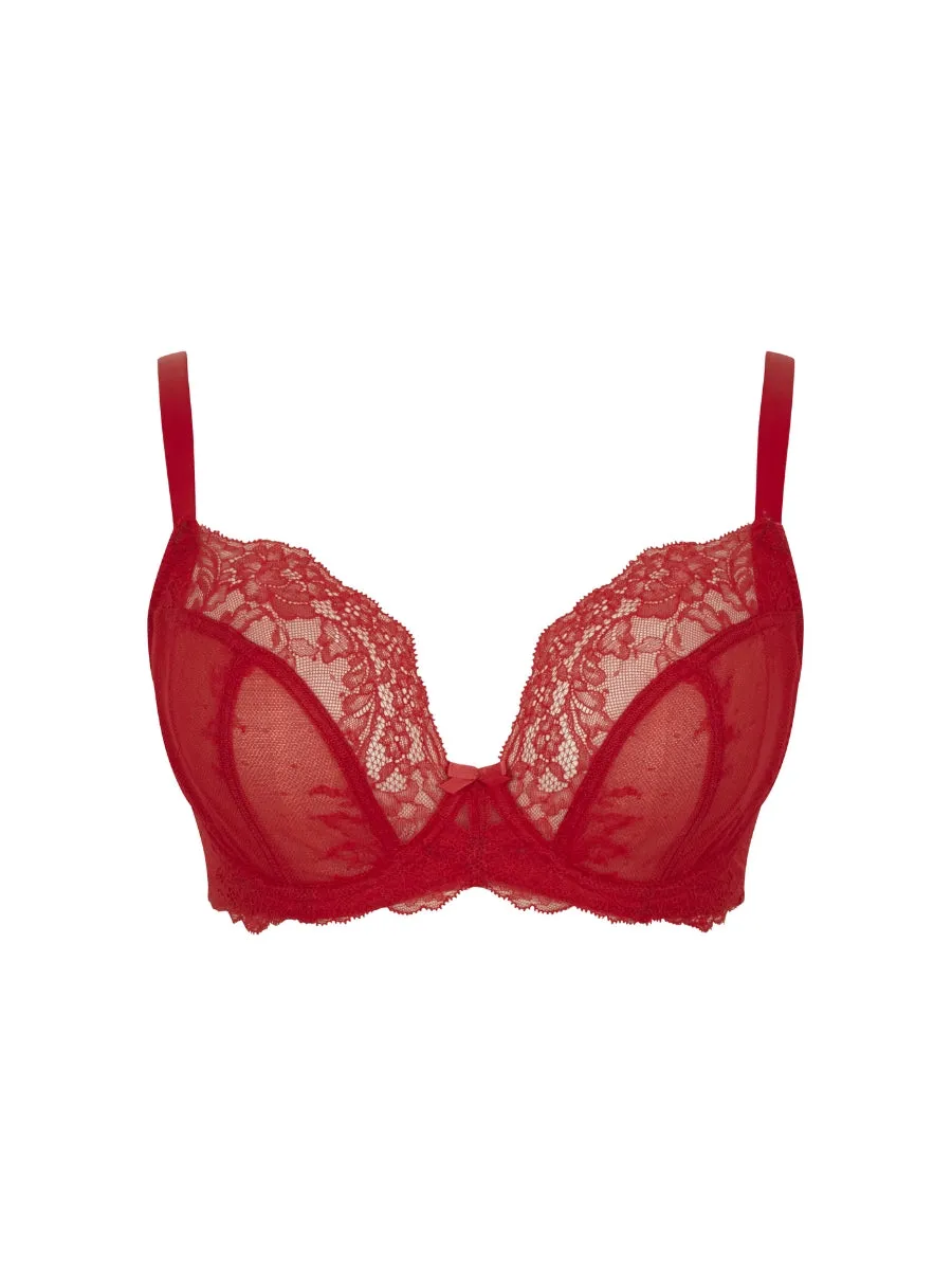 Ana Plunge Bra - Salsa Red