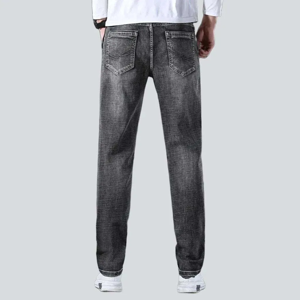 Anti-theft pocket men's casual jeans
