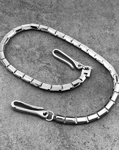 Badass Silver Mens Biker Wallet Chain STAINLESS STEEL Pants Chain Wallet Chain For Men