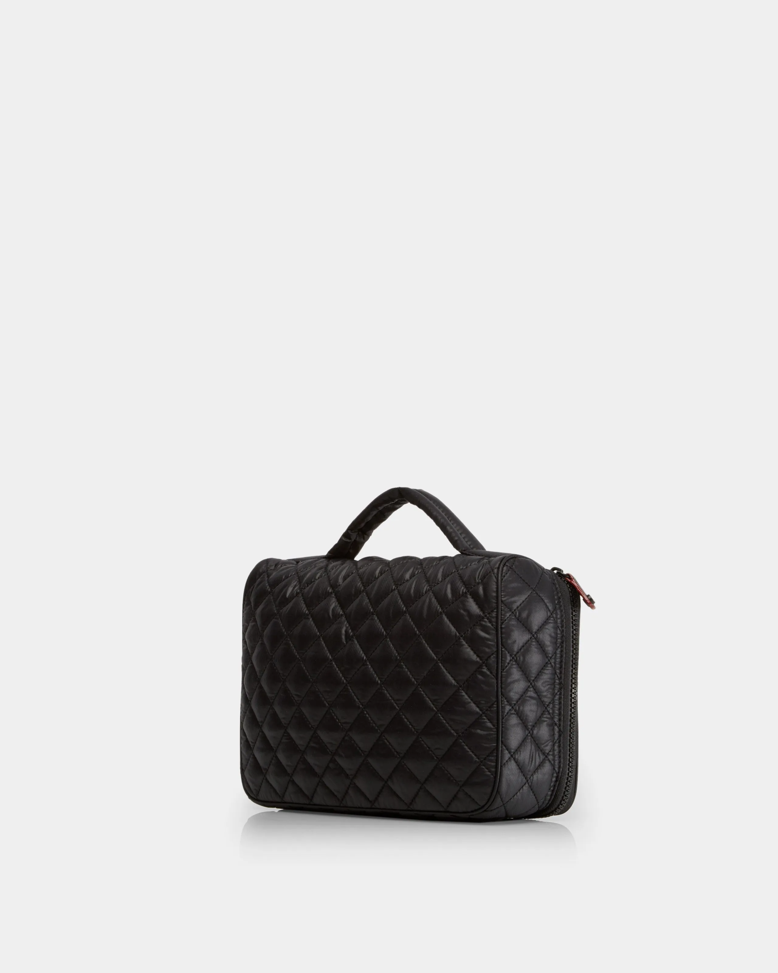 Black Zip Round Cosmetic
