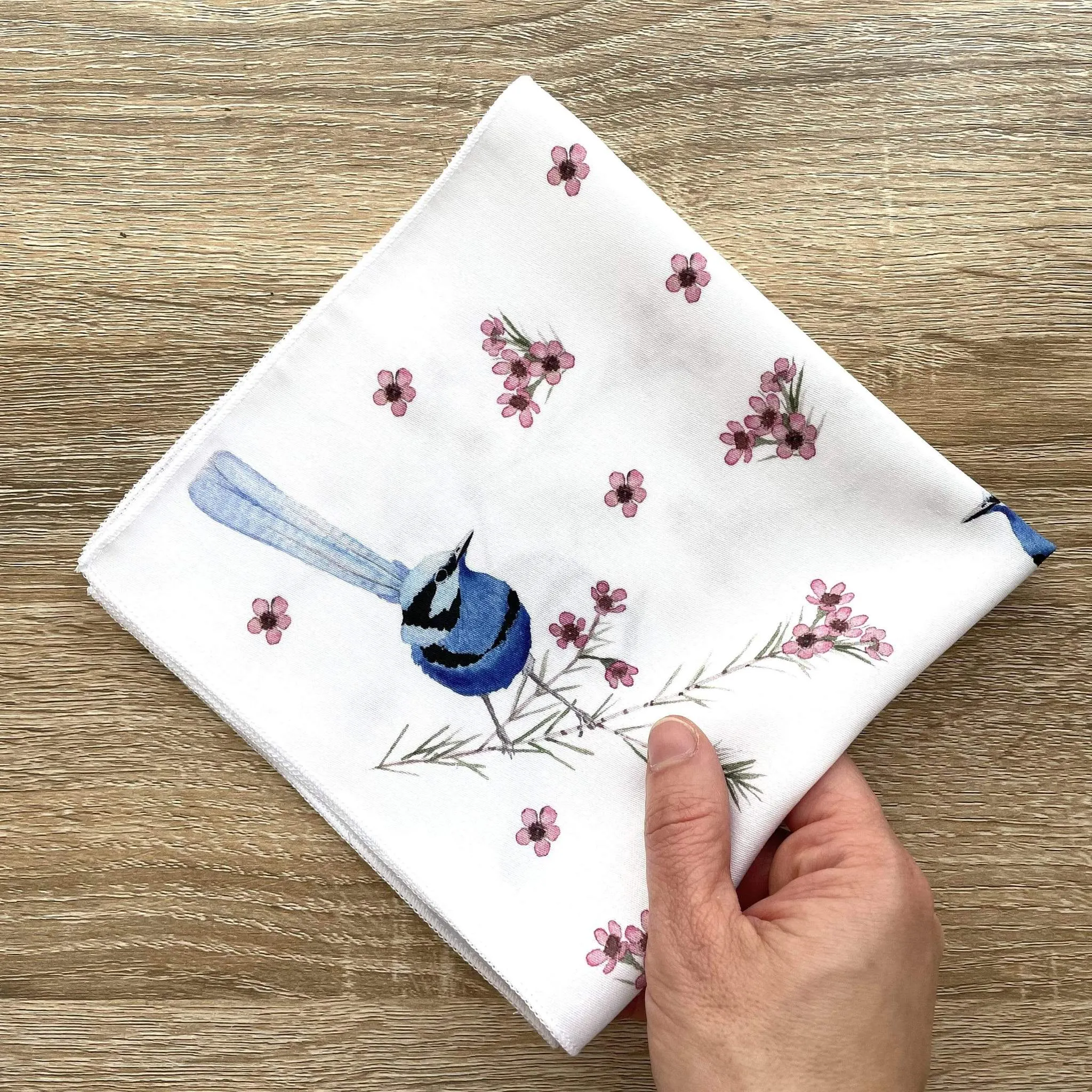 Blue Wren Handkerchief