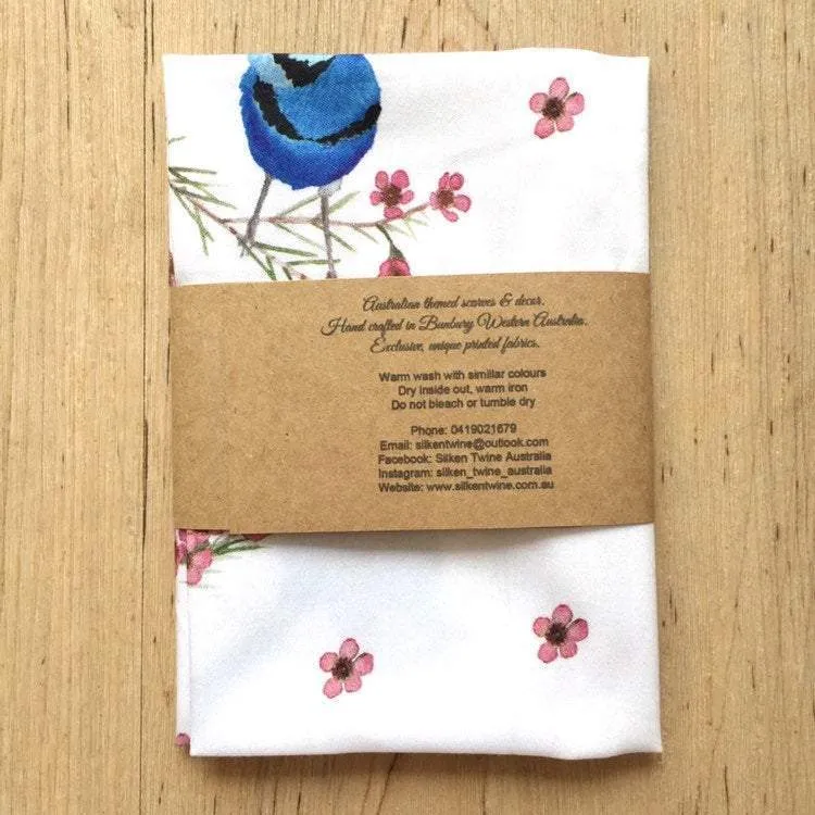 Blue Wren Handkerchief