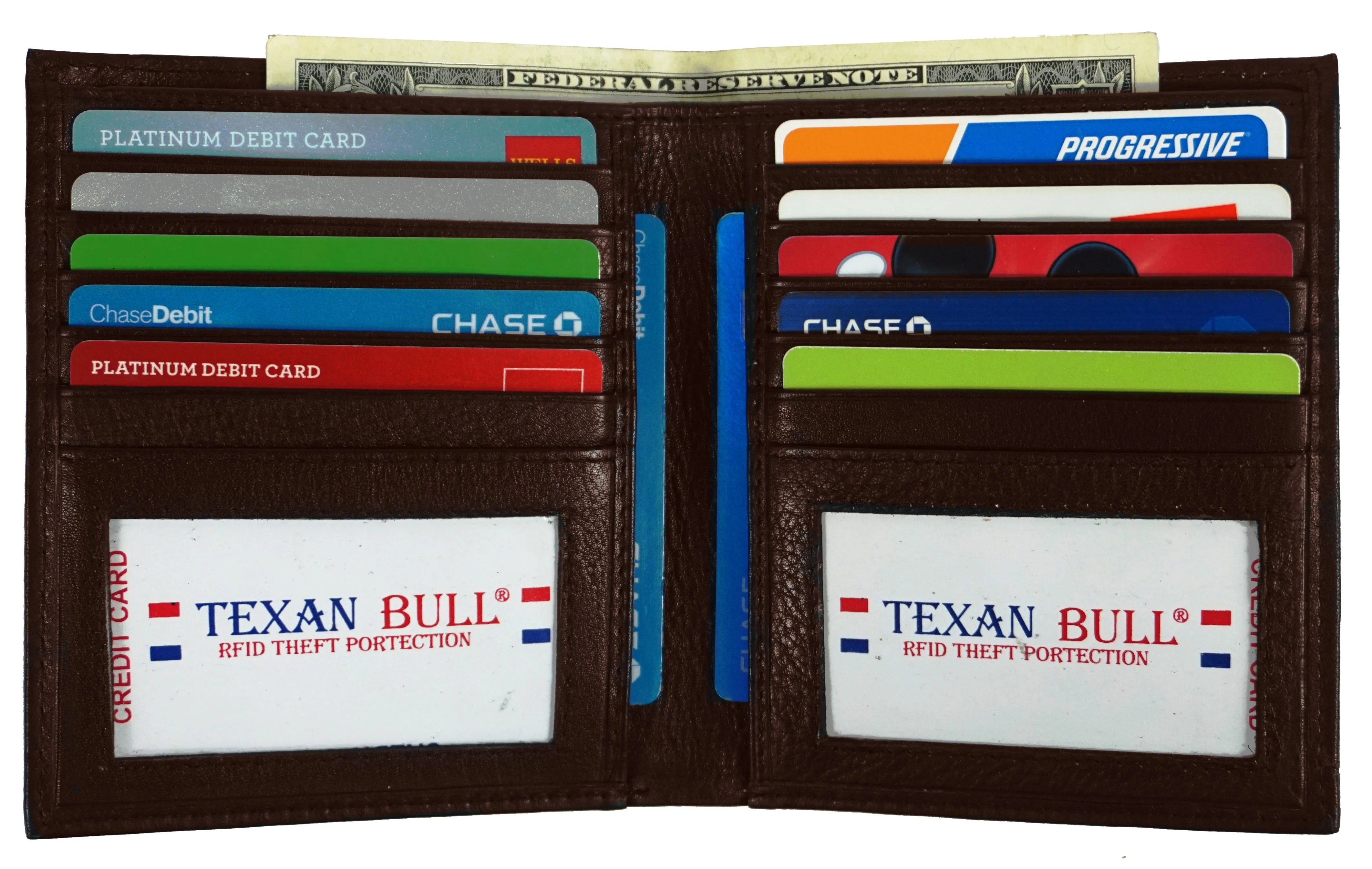 Bullz® RFID Hipster Mens Wallet RF1501-BR