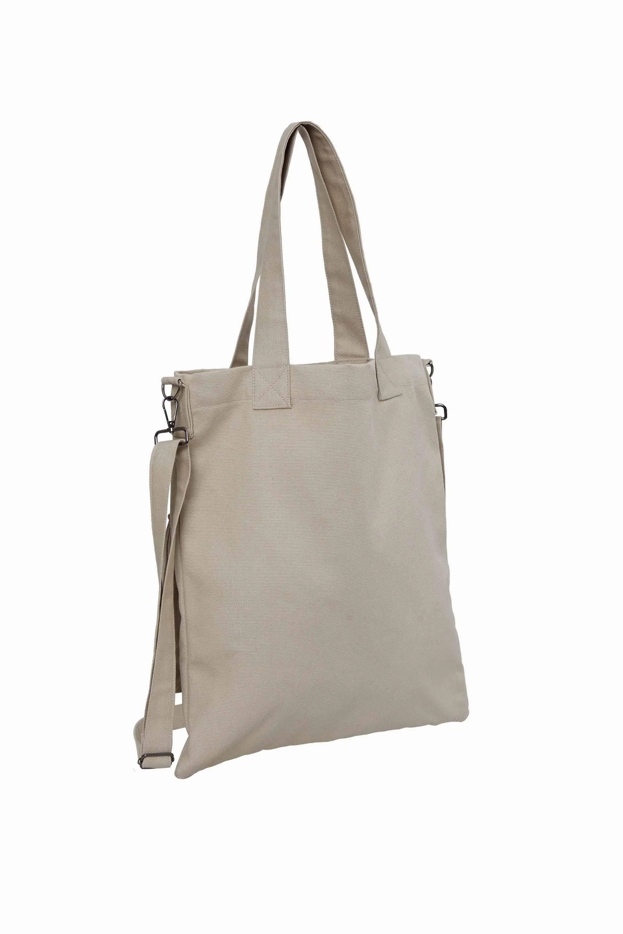 Canvas Hand Shoulder Tote Bag with Front Pockets Casual Large Capacity Daily Travel Shopping Bag,CK-20