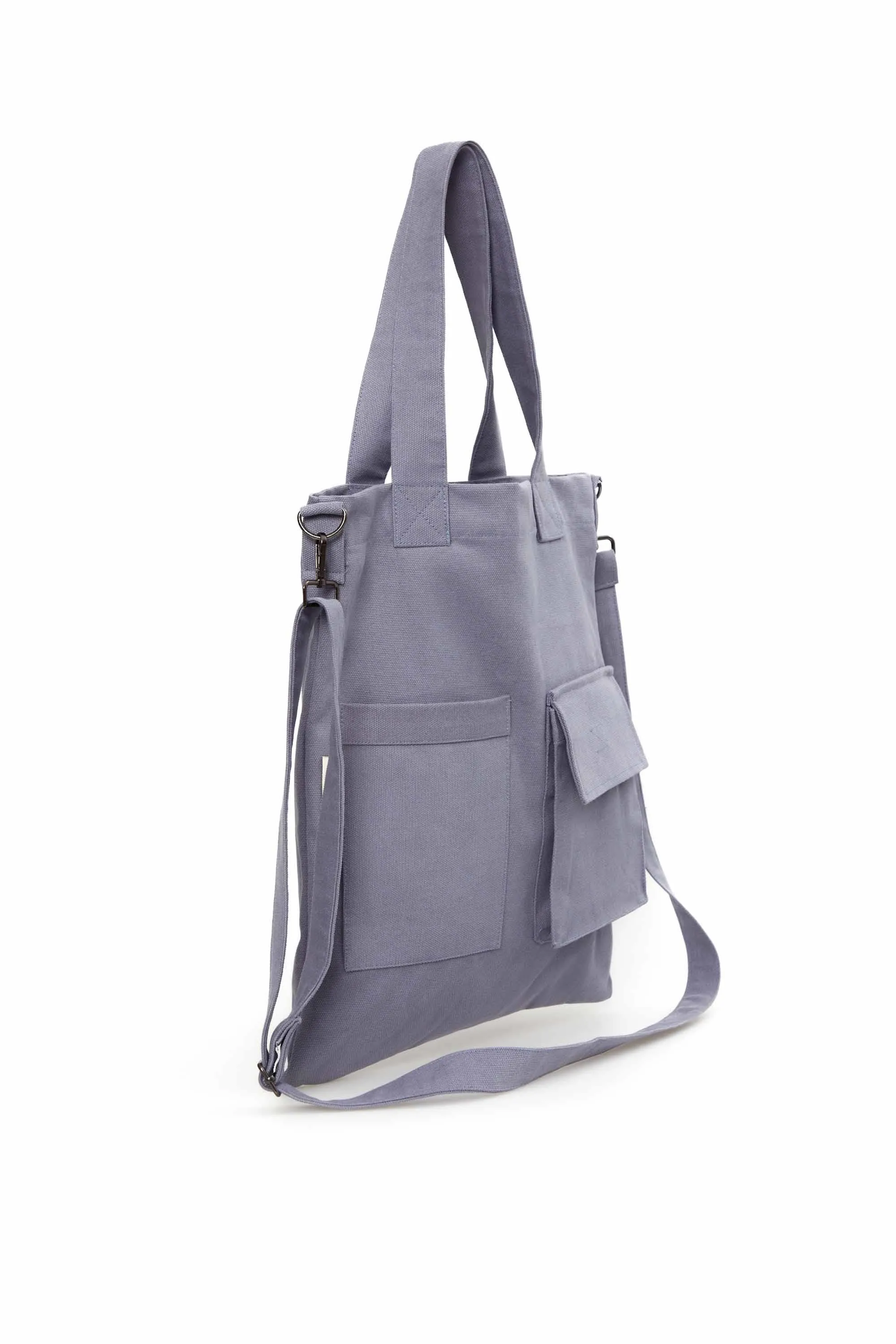 Canvas Hand Shoulder Tote Bag with Front Pockets Casual Large Capacity Daily Travel Shopping Bag,CK-20
