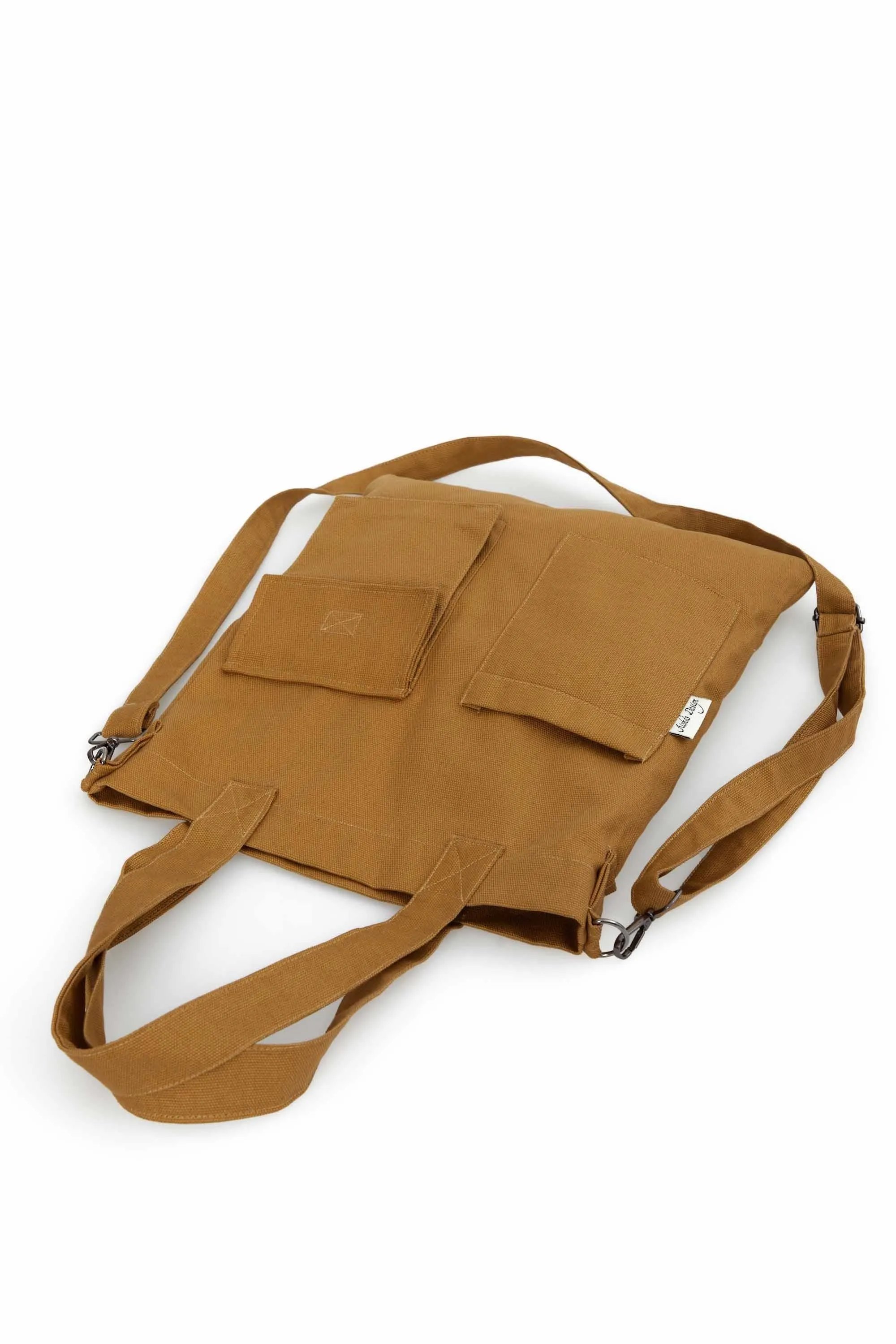 Canvas Hand Shoulder Tote Bag with Front Pockets Casual Large Capacity Daily Travel Shopping Bag,CK-20