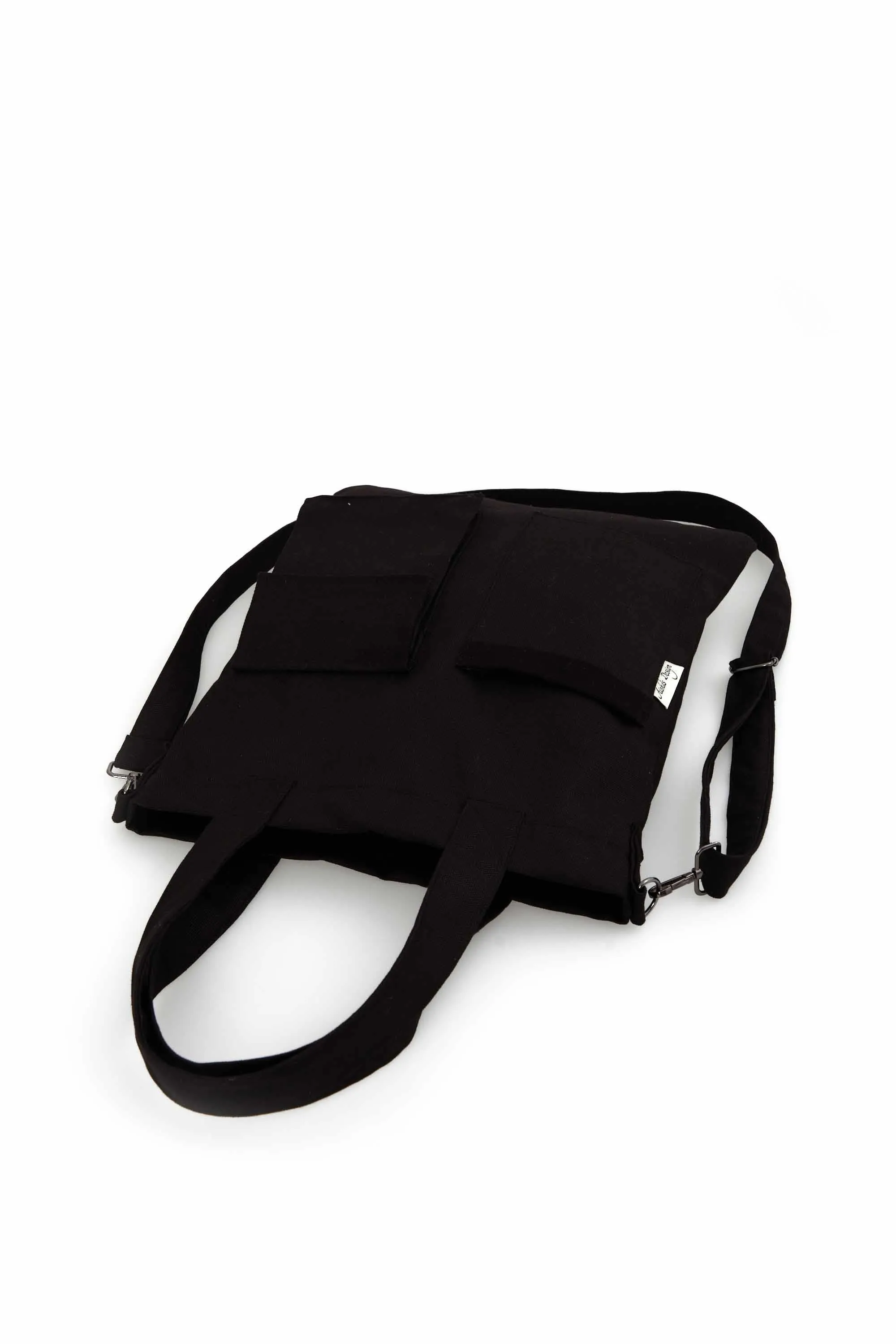 Canvas Hand Shoulder Tote Bag with Front Pockets Casual Large Capacity Daily Travel Shopping Bag,CK-20