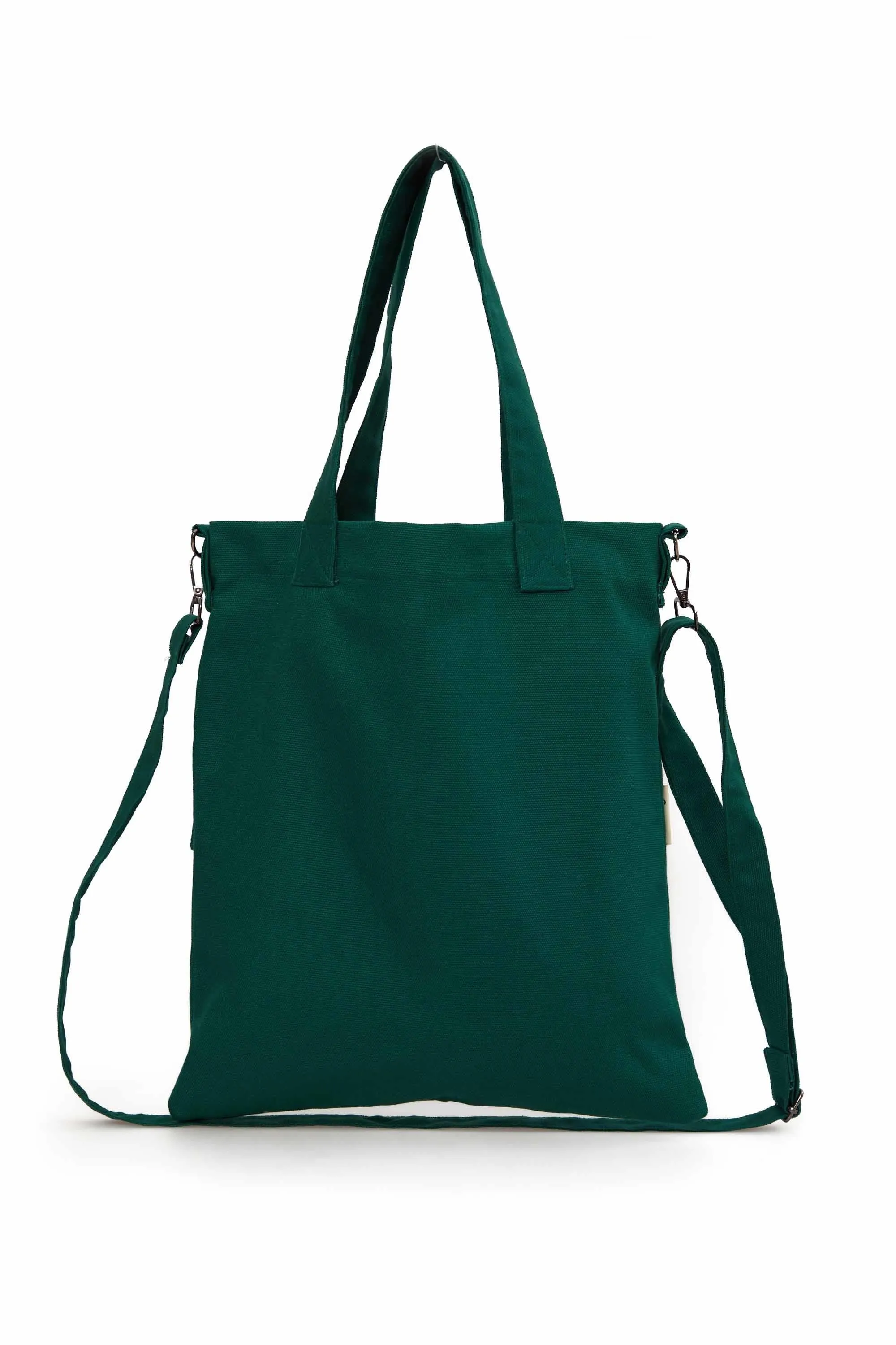 Canvas Hand Shoulder Tote Bag with Front Pockets Casual Large Capacity Daily Travel Shopping Bag,CK-20