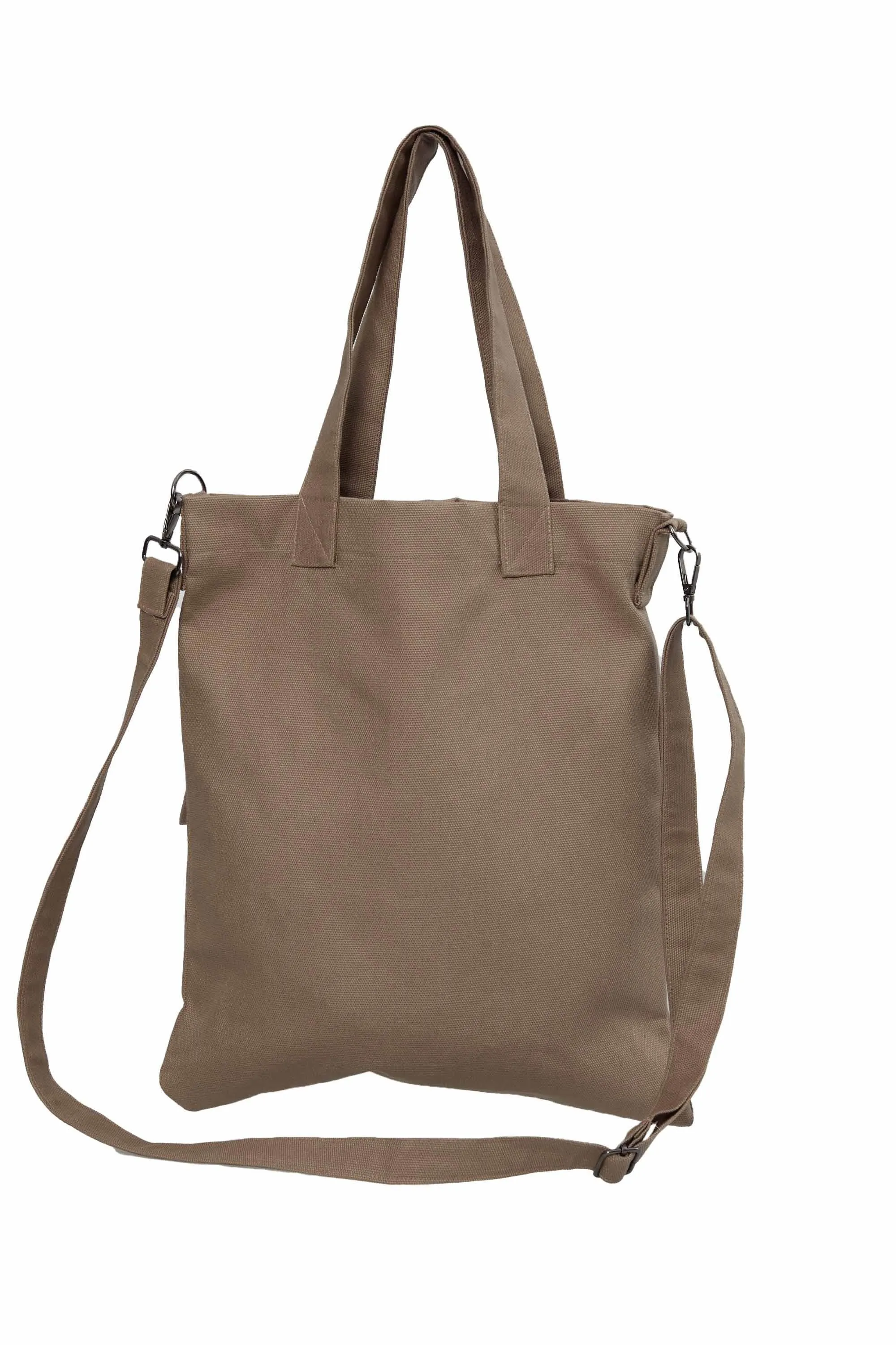 Canvas Hand Shoulder Tote Bag with Front Pockets Casual Large Capacity Daily Travel Shopping Bag,CK-20