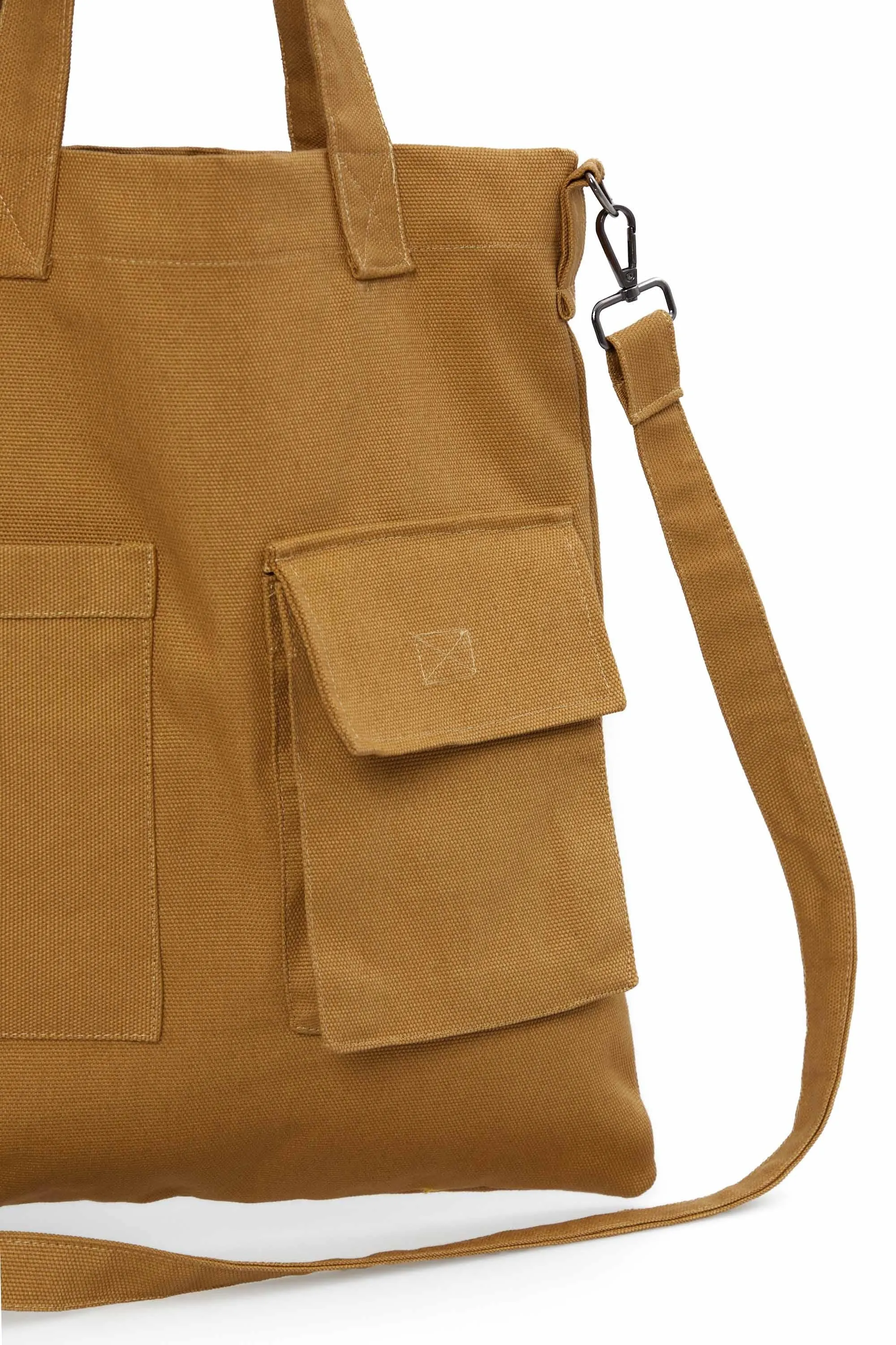 Canvas Hand Shoulder Tote Bag with Front Pockets Casual Large Capacity Daily Travel Shopping Bag,CK-20