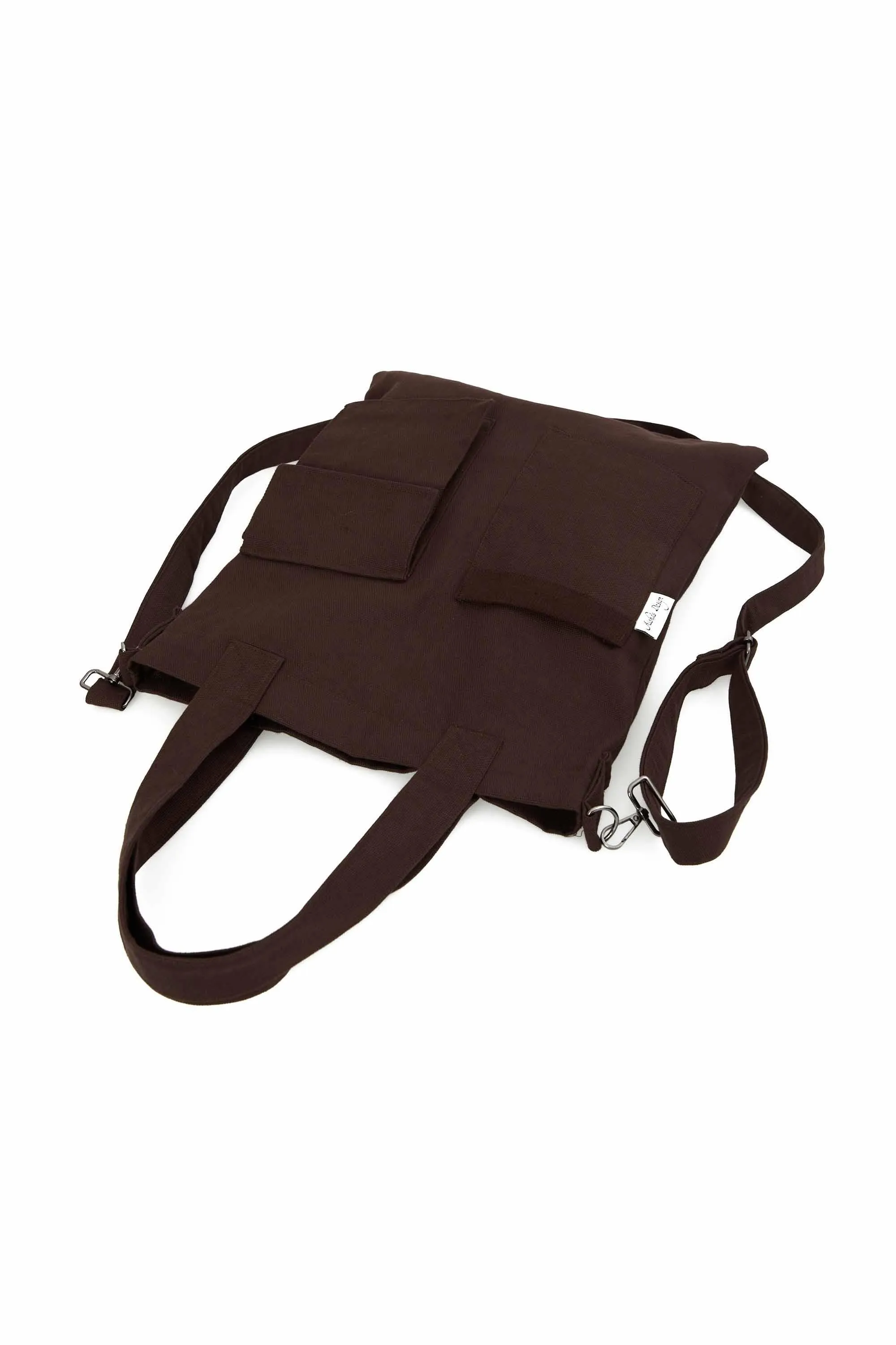 Canvas Hand Shoulder Tote Bag with Front Pockets Casual Large Capacity Daily Travel Shopping Bag,CK-20