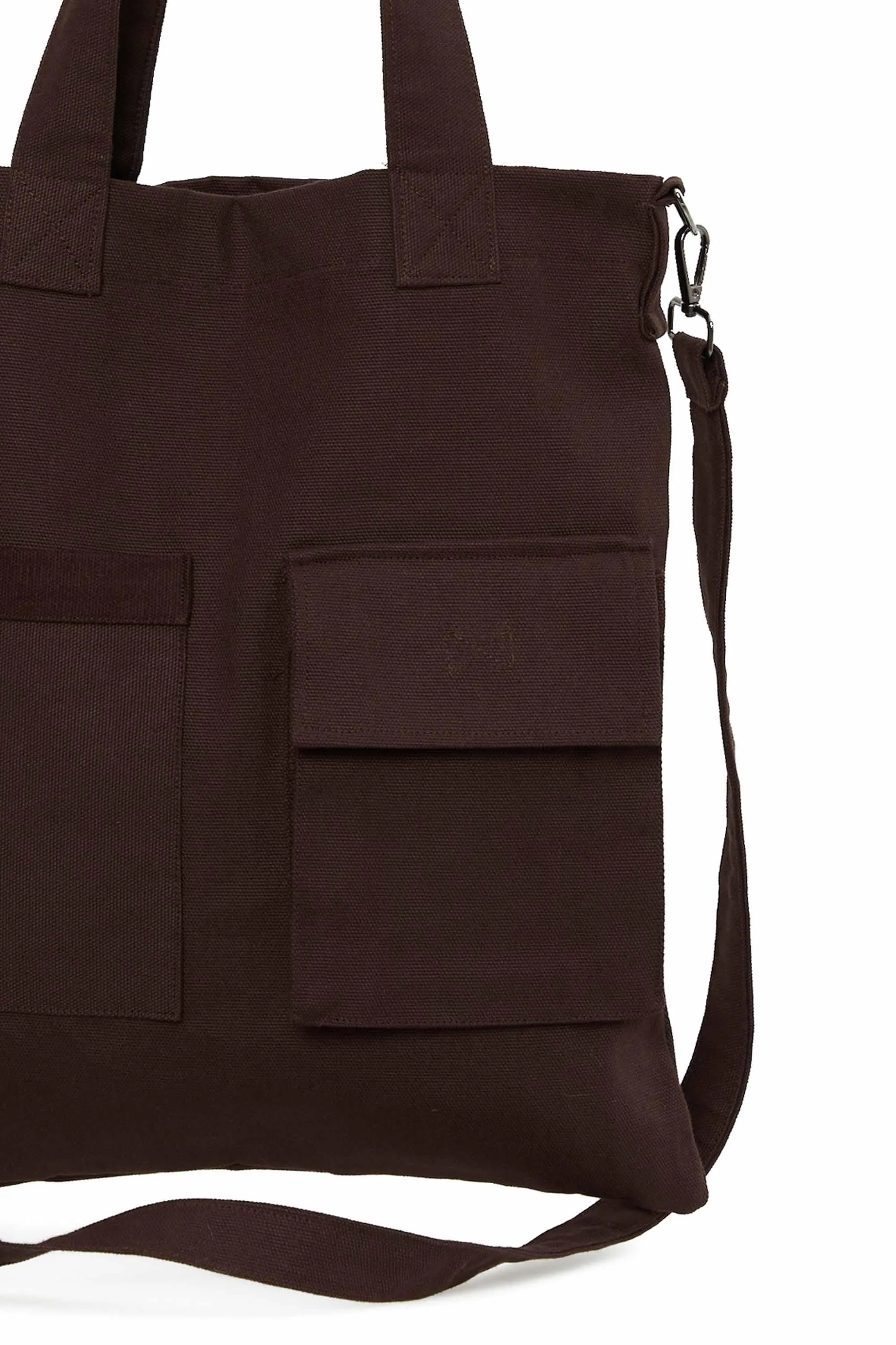 Canvas Hand Shoulder Tote Bag with Front Pockets Casual Large Capacity Daily Travel Shopping Bag,CK-20