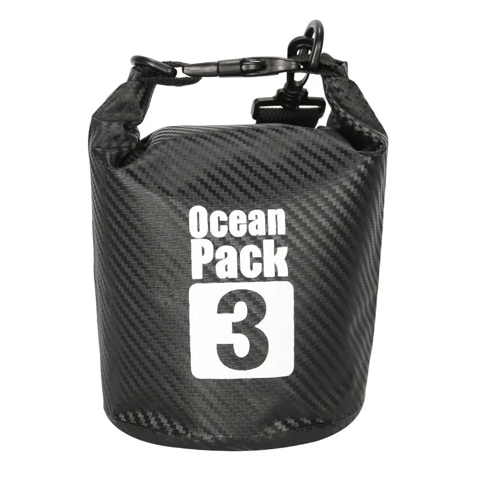 Carbon Fiber Waterproof Swimming Bag Dry Sack 2/3/5/10/15/20/30L Floating Dry Gear Bags For Boating Fishing Rafting Swimming
