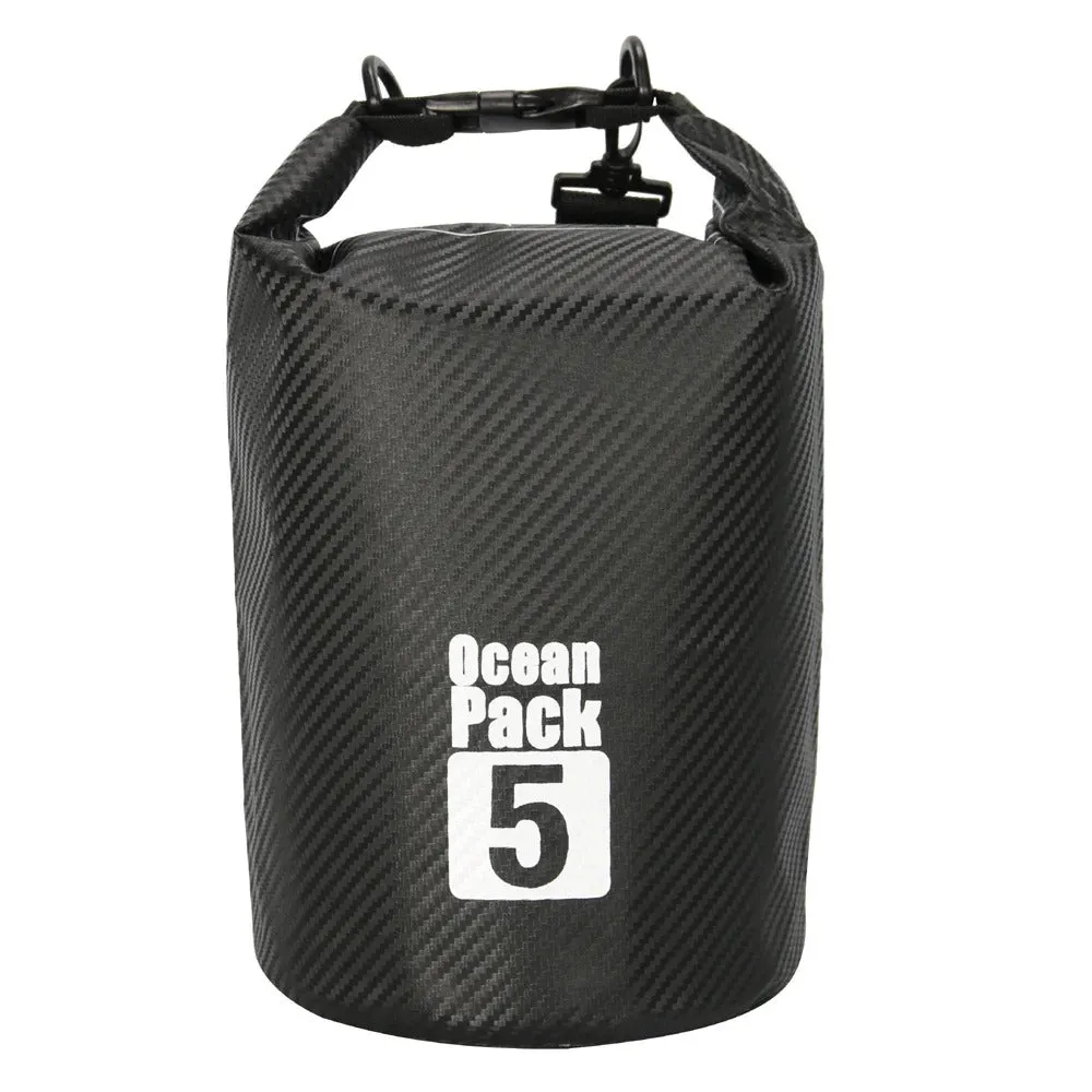 Carbon Fiber Waterproof Swimming Bag Dry Sack 2/3/5/10/15/20/30L Floating Dry Gear Bags For Boating Fishing Rafting Swimming