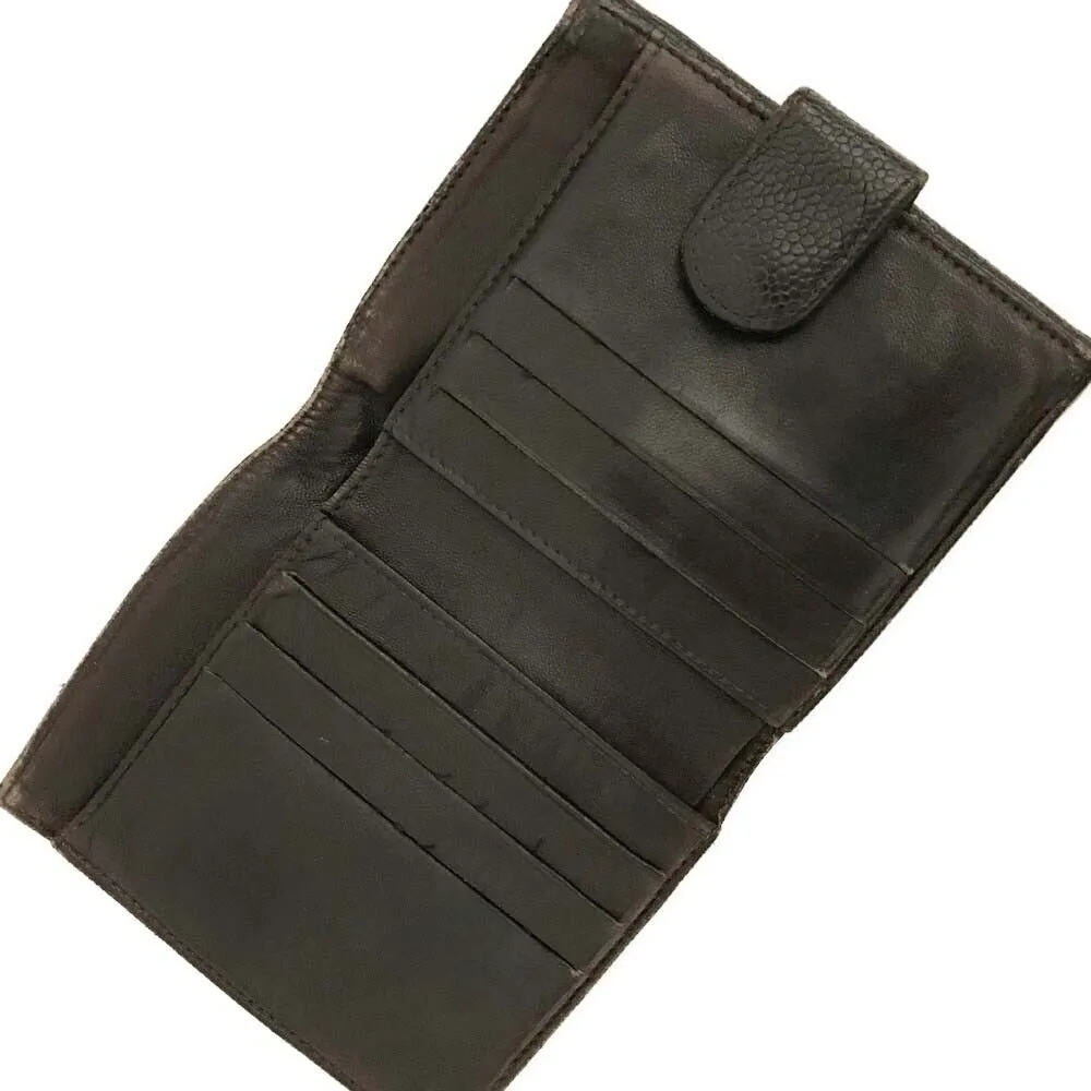 Chanel Cc Logo Caviar Skin Bifold