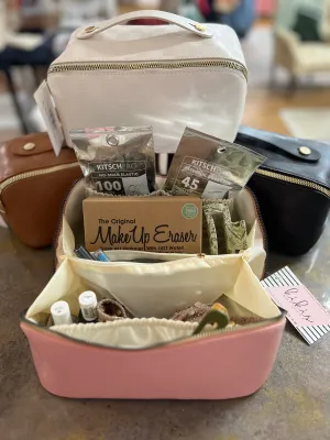 Checkered Cosmetic Travel Bag