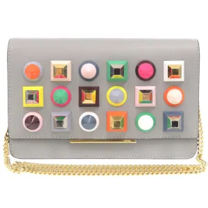 FENDI Shoulder Bag 8M0346 leather gray