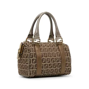 Fendi Studded Zucchino Boston Bag (SHG-q9Lttm)