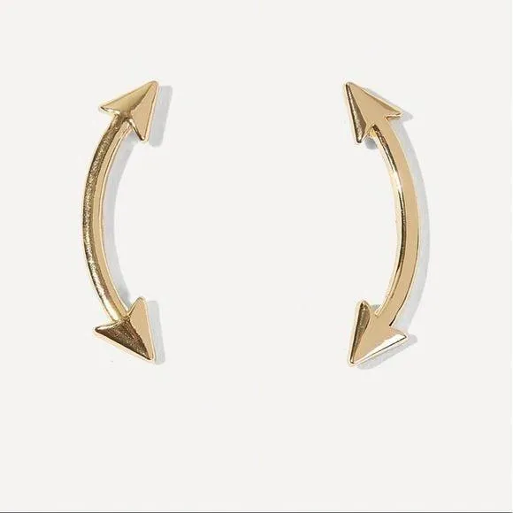 Gold Arrows Slider Earrings