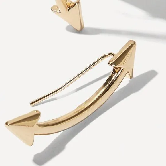 Gold Arrows Slider Earrings