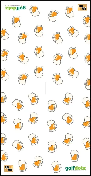 Golfdotz Beer Mug Tour Towel 22" X 40"