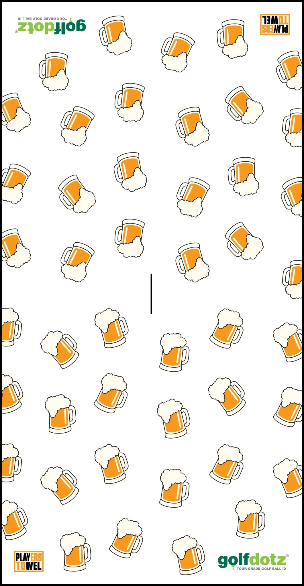 Golfdotz Beer Mug Tour Towel 22" X 40"