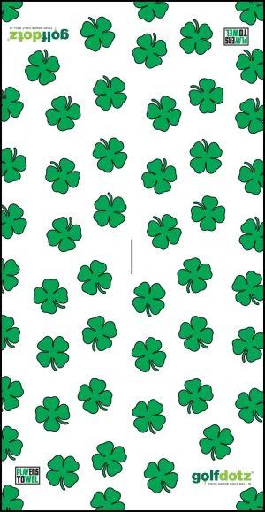 Golfdotz Lucky Clover Tour Towel 22" X 40"