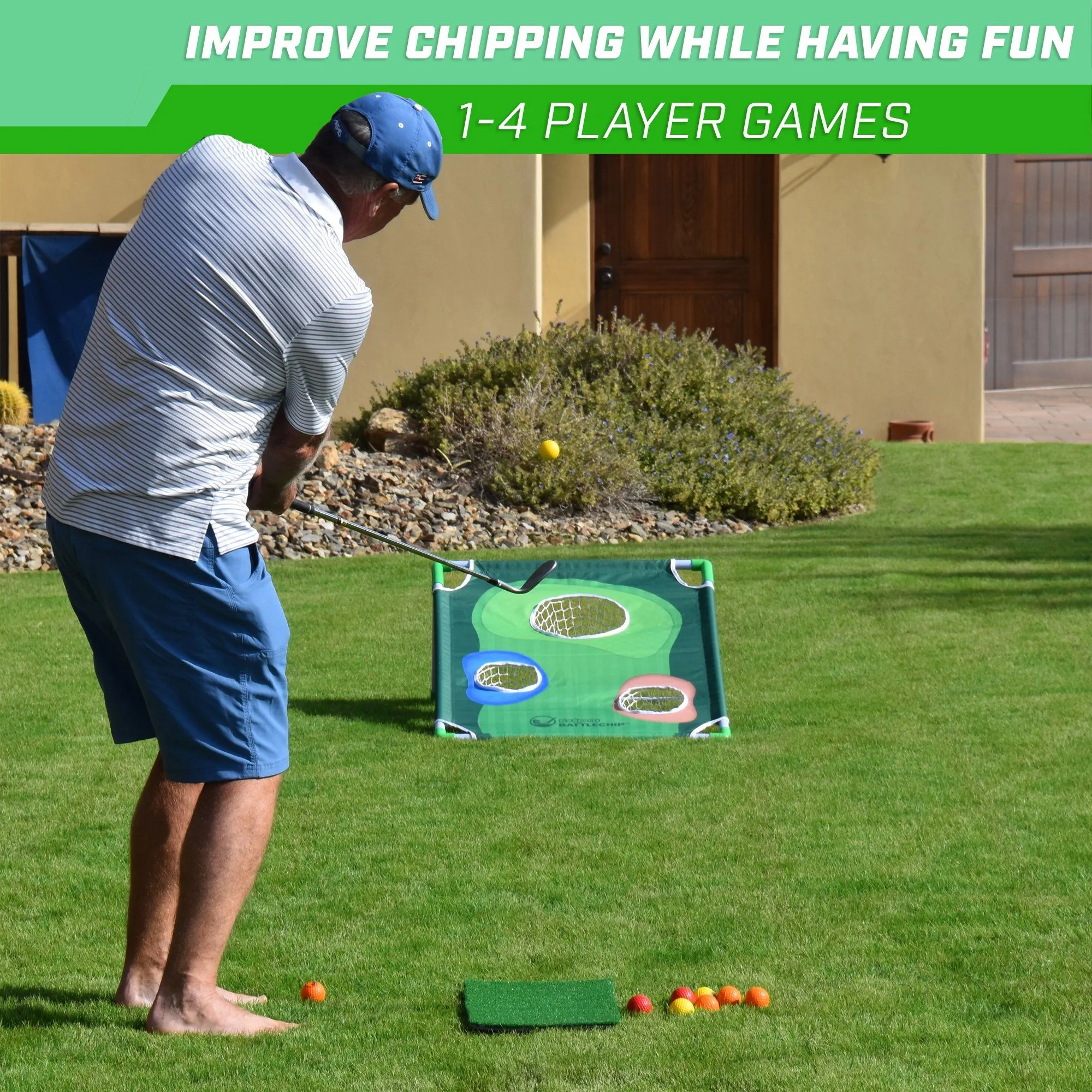 GoSports BattleChip Backyard Golf Cornhole Game
