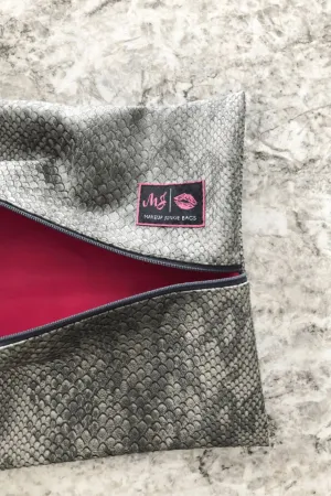 Grey Cobra Makeup Junkie Bag