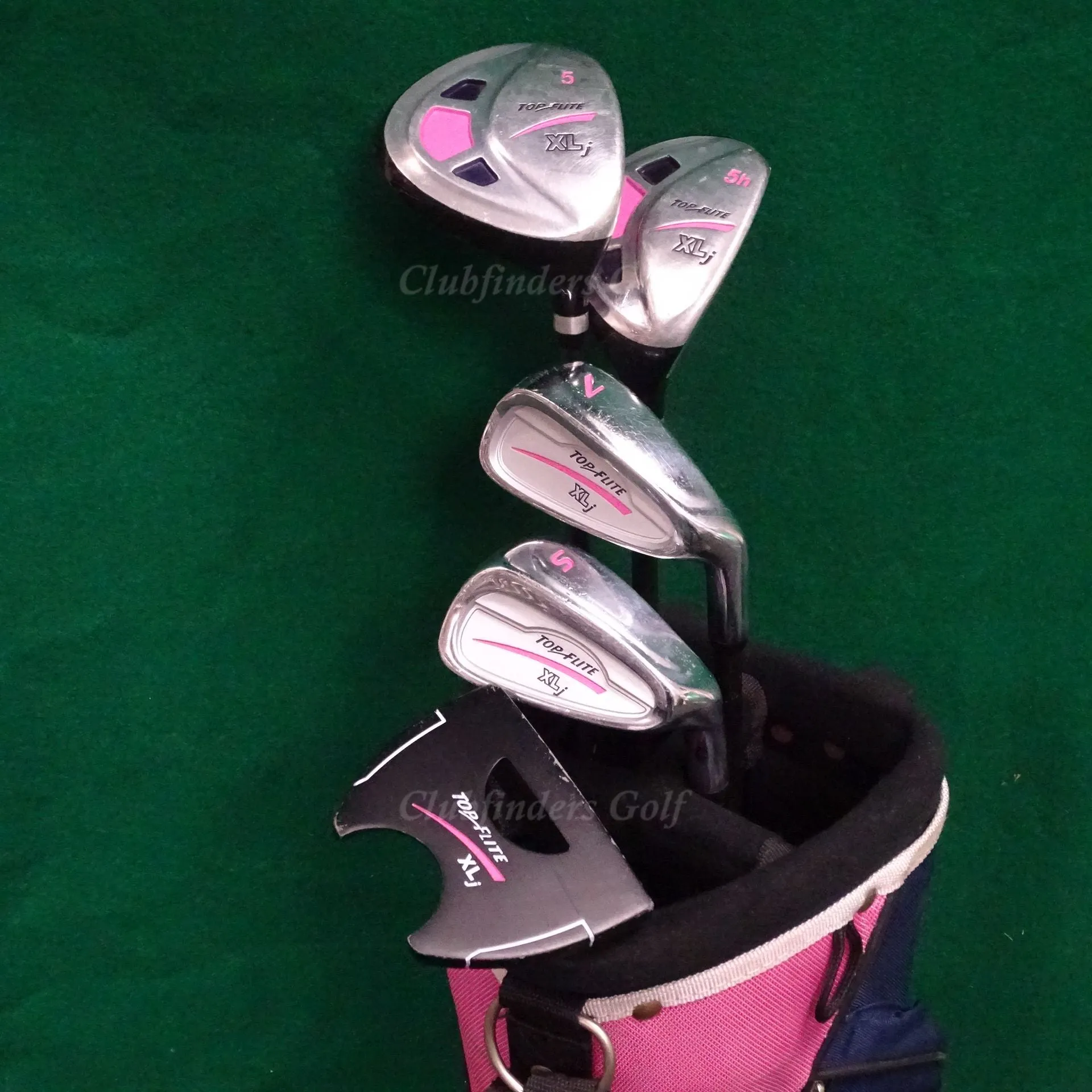 JUNIOR Top Flite XL j 5-Piece Complete Golf Club Set w/ Matching Stand Bag