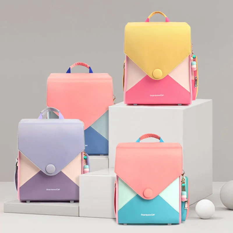 Kids Backpack Colorful Girls Backpack Bookbags Middle School Elementary School Bag