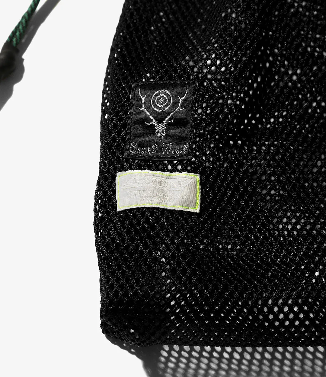 Kinchaku Bag – Black Nylon Mesh