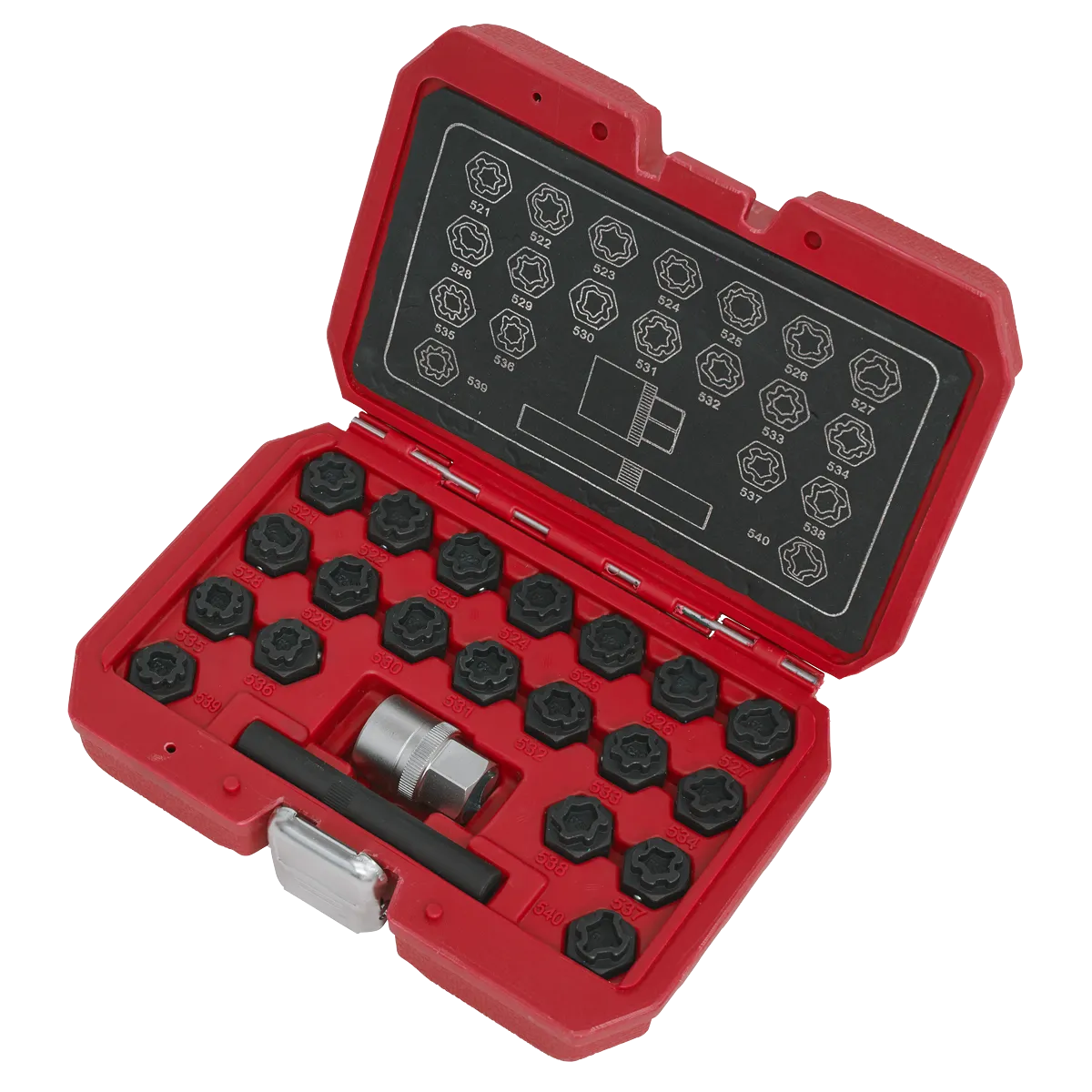 Locking Wheel Nut Key Set 22pc - VAG