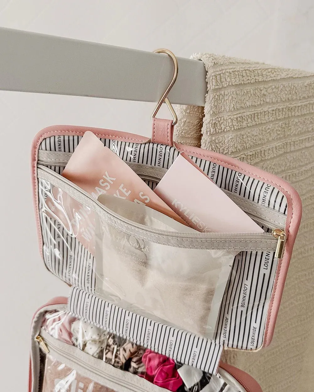 MAGGIE COSMETIC CASE PALE PINK