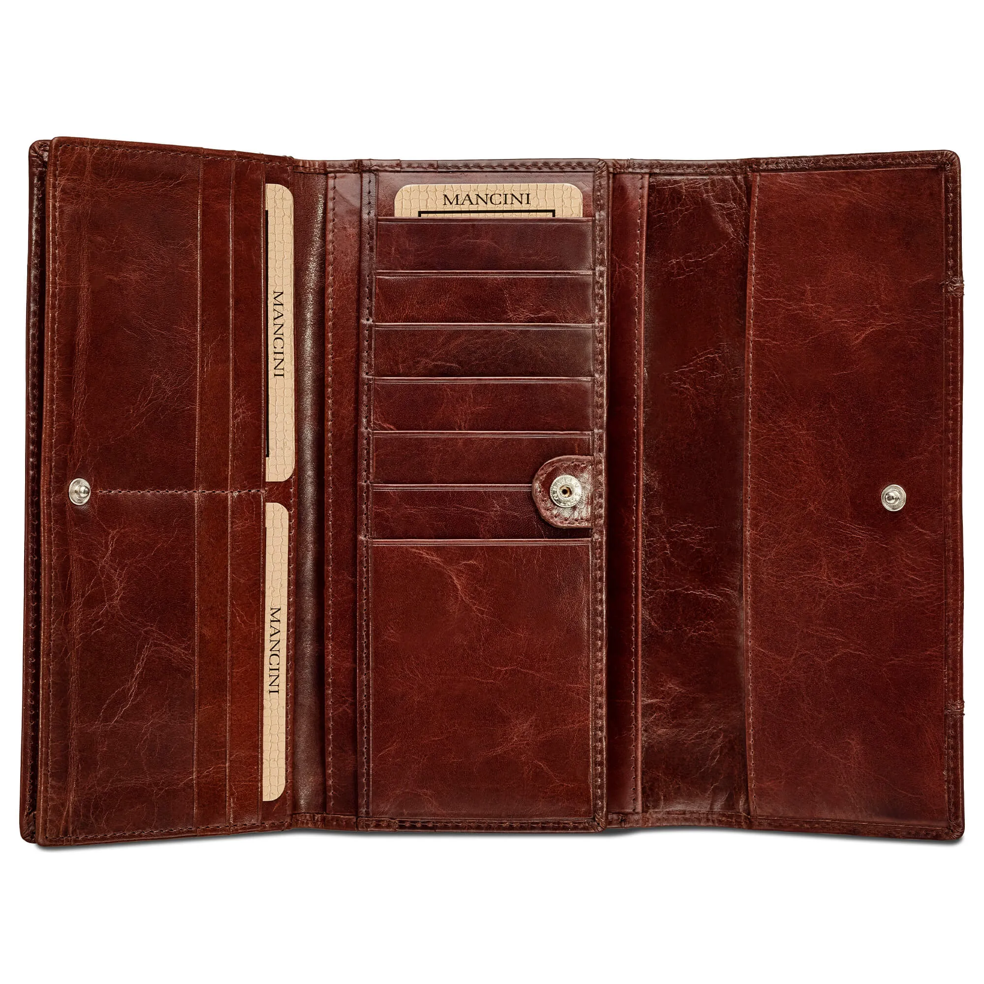 Mancini CASABLANCA Ladies’ RFID Secure Trifold Wallet