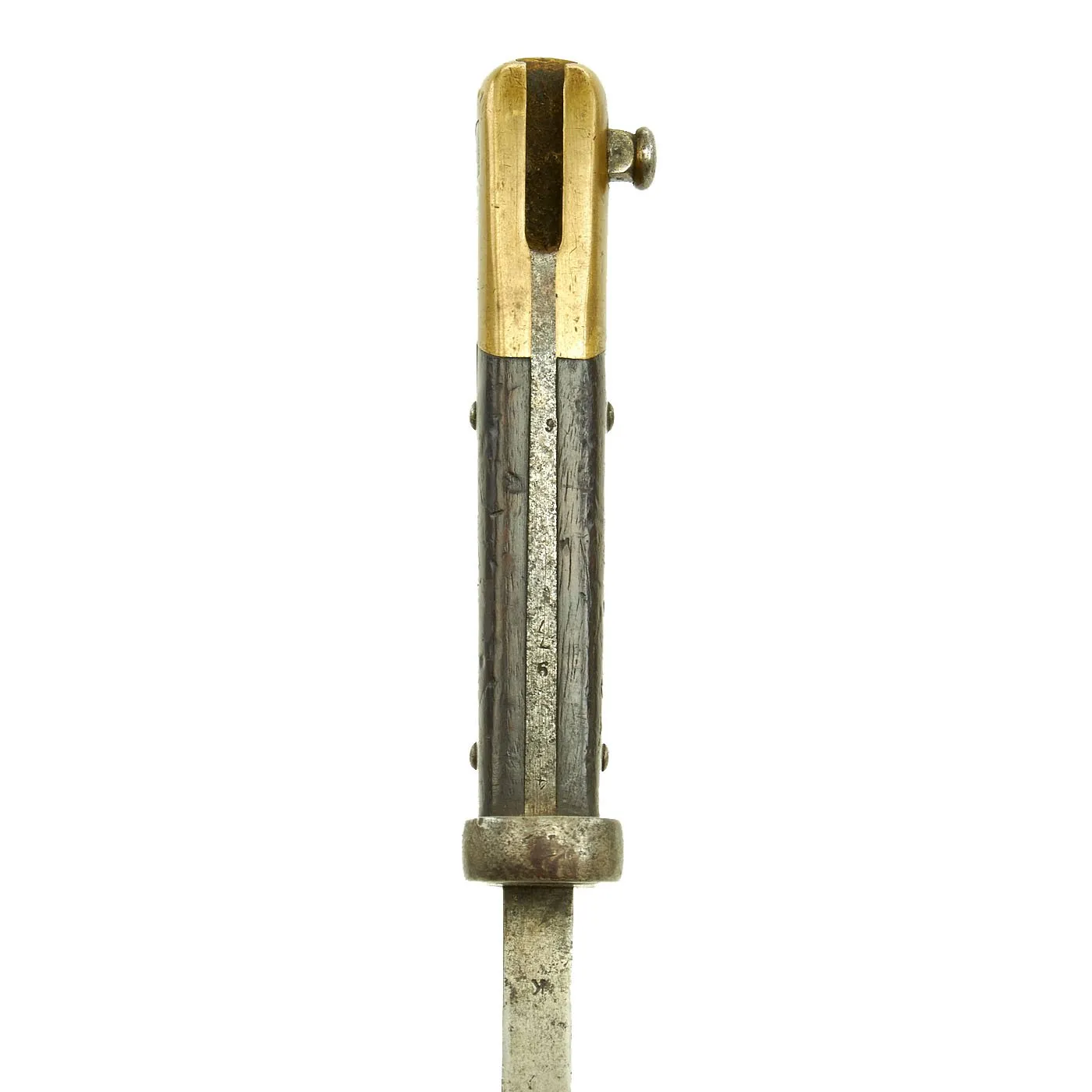 Original Austrian Peabody Martini Gras-style T-back Bayonet by OE Steyr with Scabbard - dated 1882