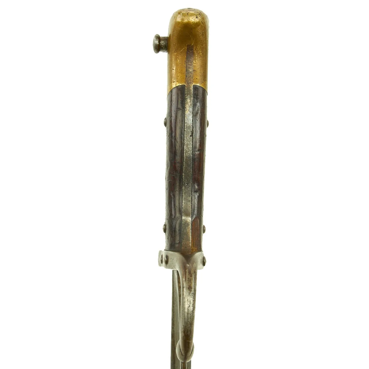 Original Austrian Peabody Martini Gras-style T-back Bayonet by OE Steyr with Scabbard - dated 1882