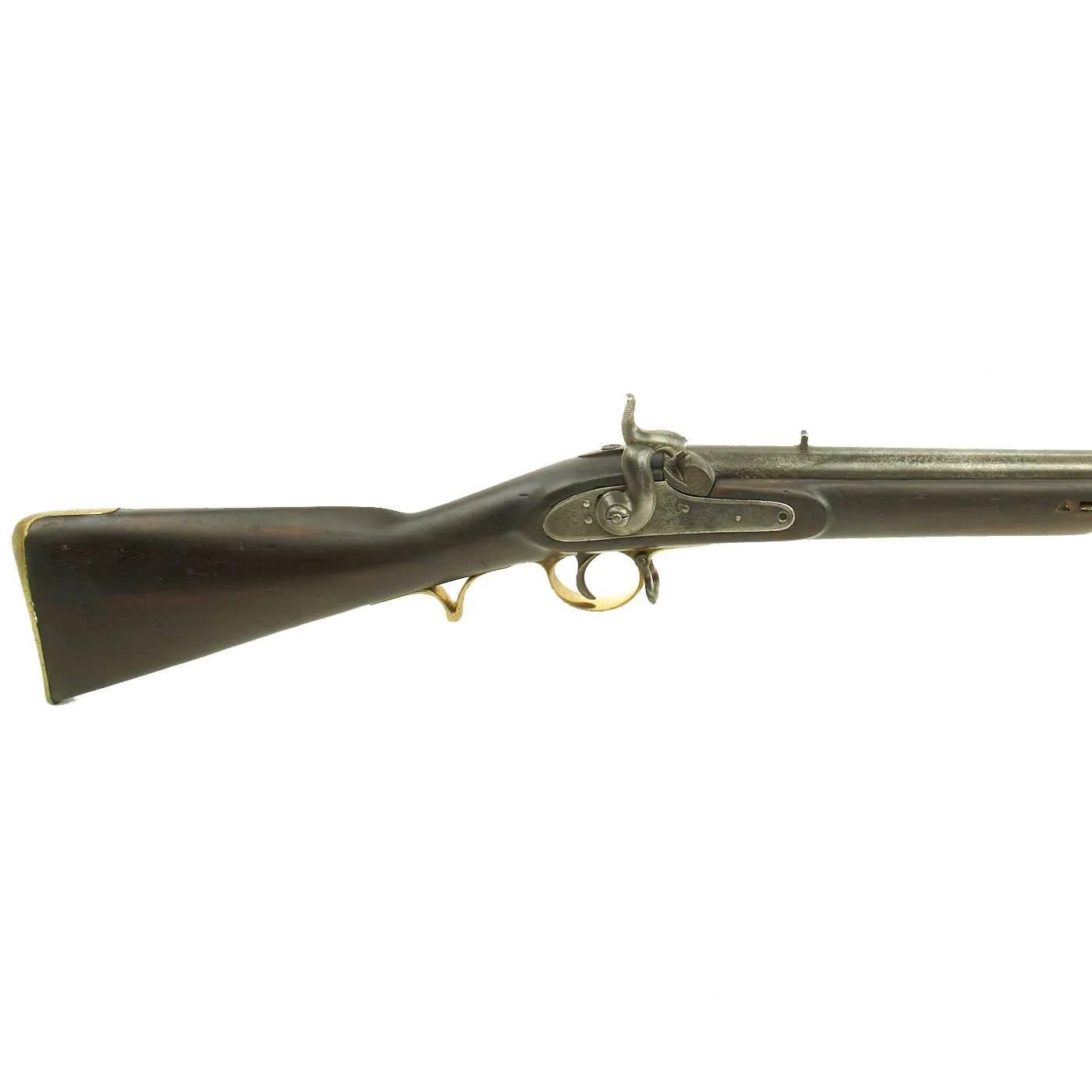 Original British East India Company P1842 Sappers & Miners Model E Short Musket with Sword Bayonet