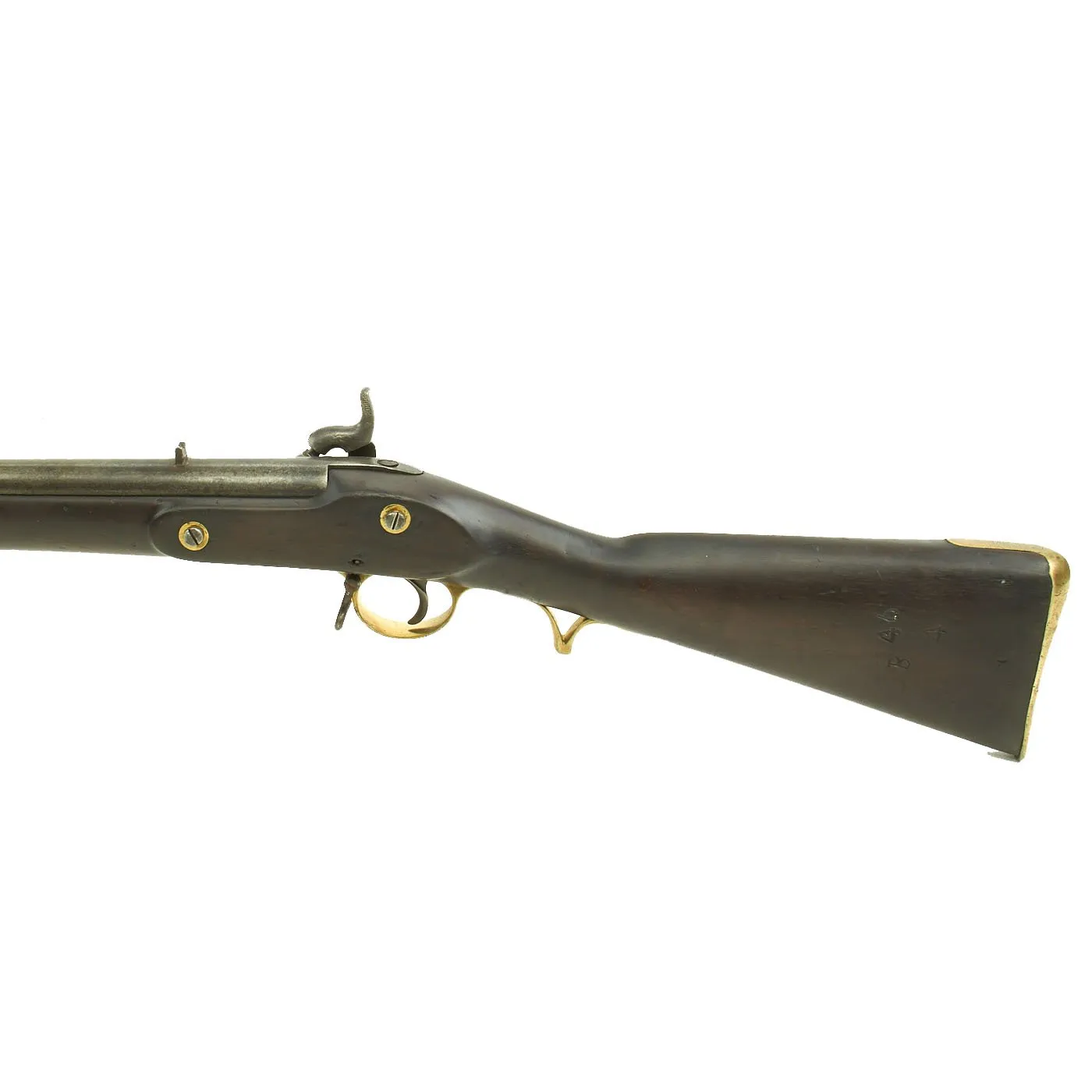 Original British East India Company P1842 Sappers & Miners Model E Short Musket with Sword Bayonet