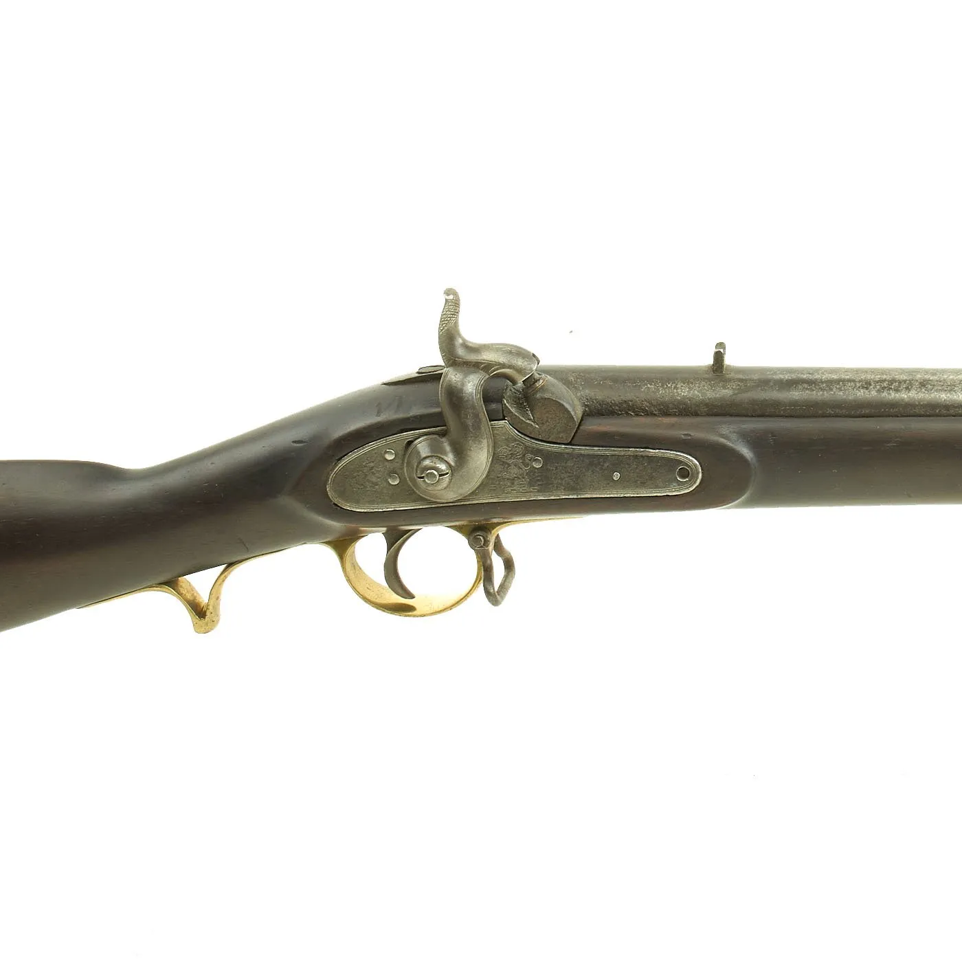 Original British East India Company P1842 Sappers & Miners Model E Short Musket with Sword Bayonet