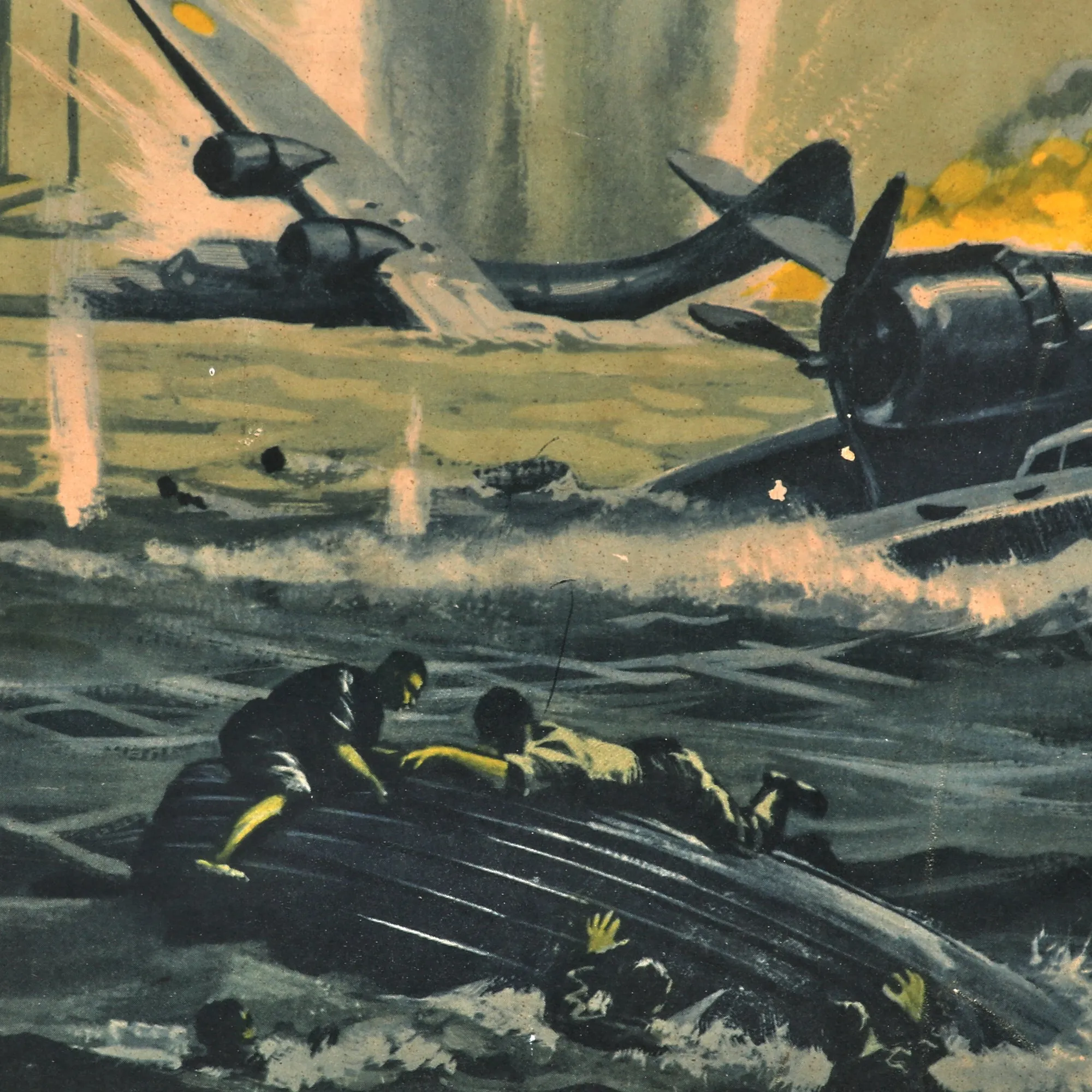 Original British WWII Anti-Japanese Propaganda Board - Smash Japanese Aggression - 19 x 29”