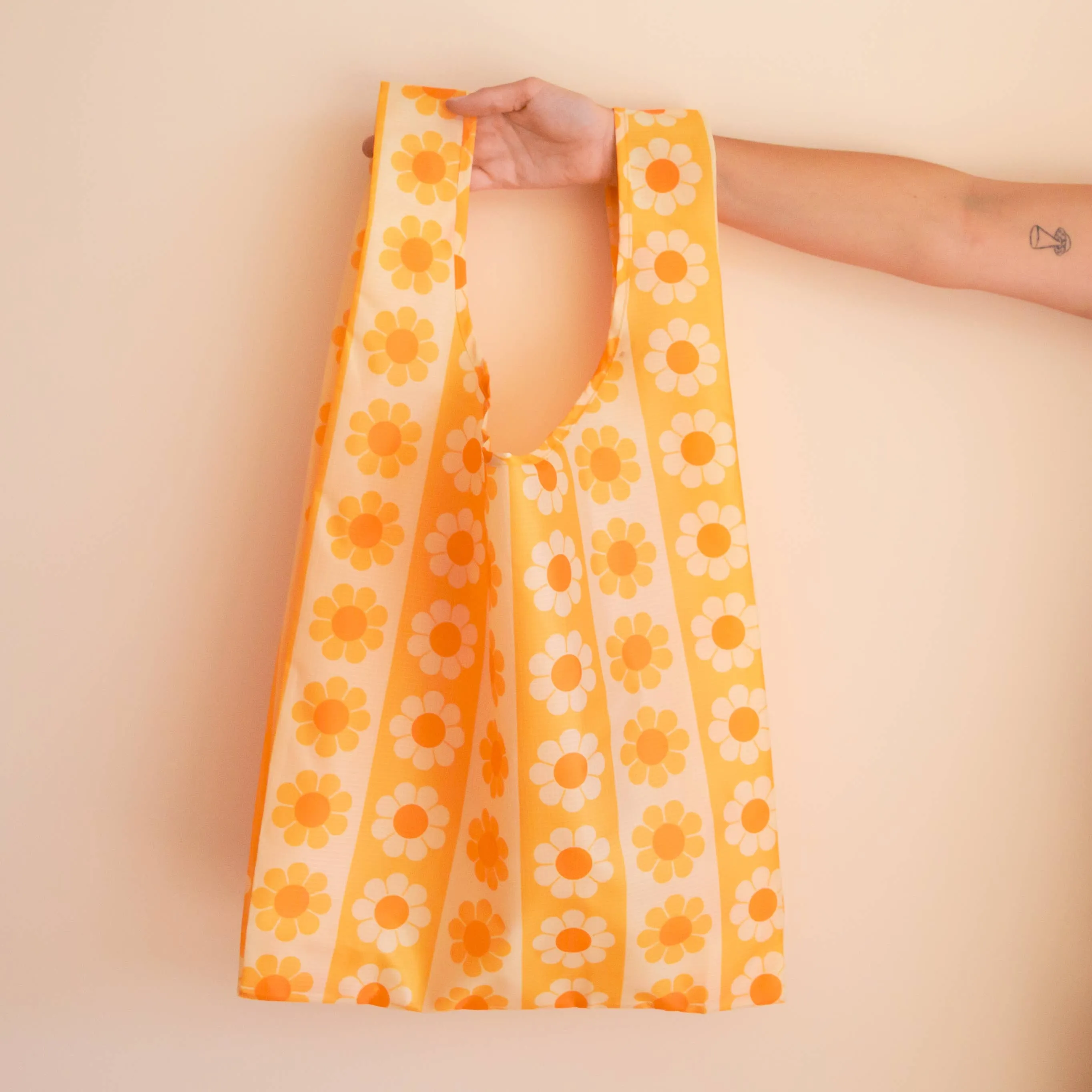 Retro Flower  Reusable Bag