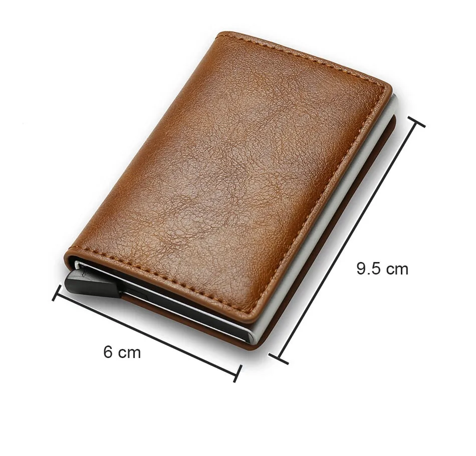 RFID Blocking Wallet Anti-Theft ID Carbon Fiber Metal Credit Card Holder Money Clip