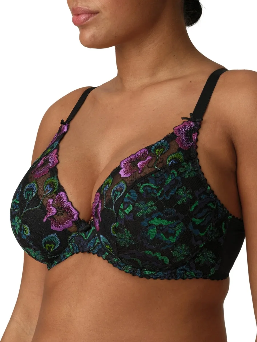 San Angel Half Padded Plunge Bra - Peacock Feather