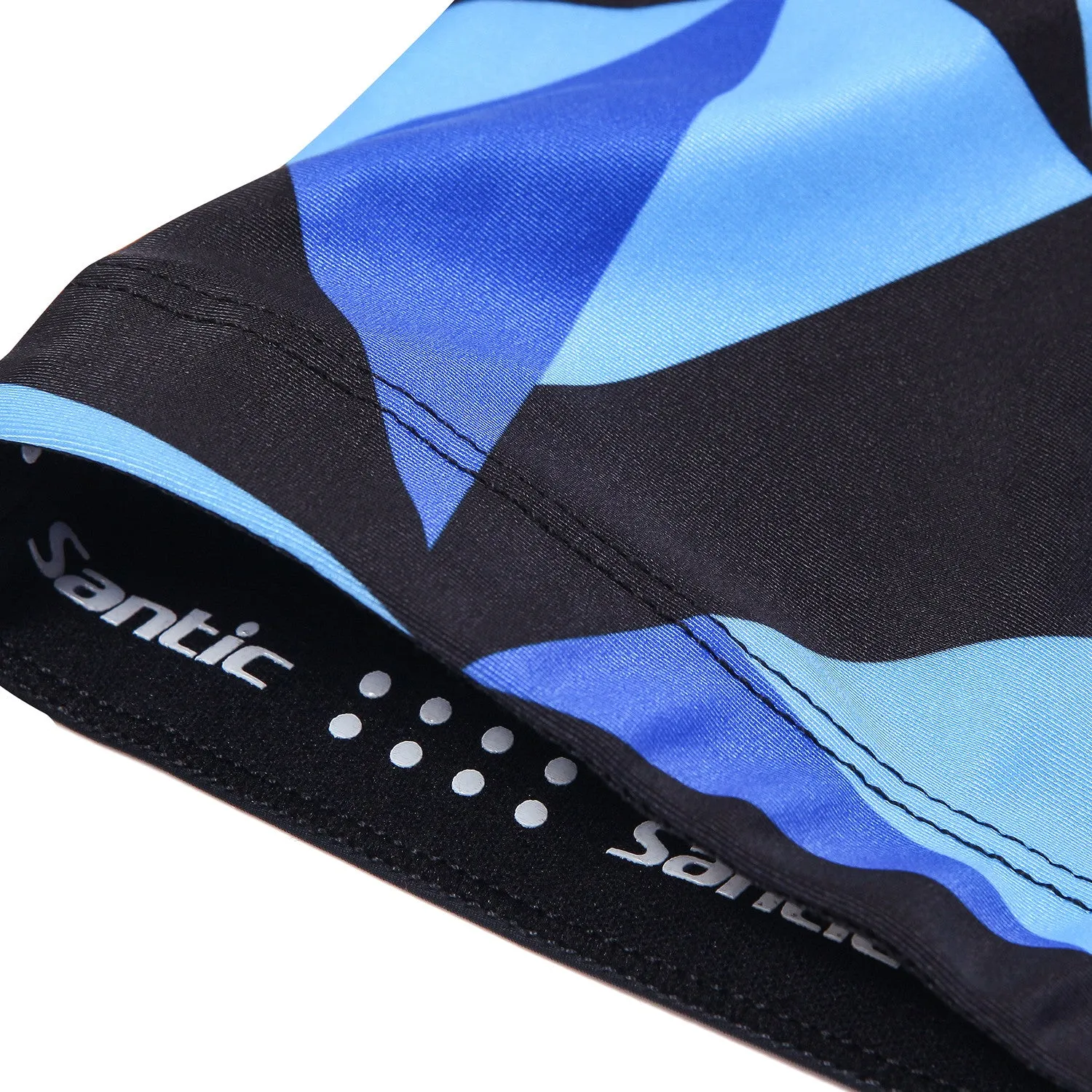 Santic Geometry Blue Men Cycling Shorts