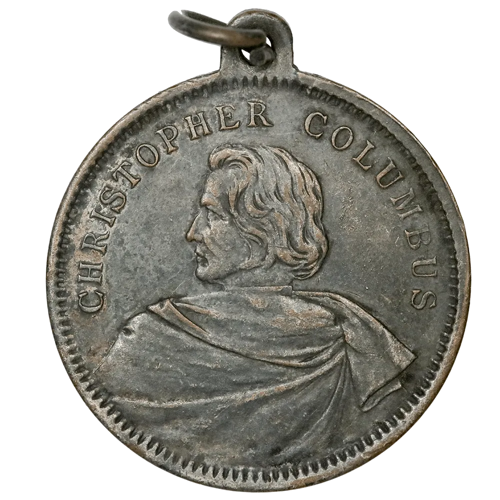 Scarce 1893 Chicago Worlds Fair Christopher Columbus Medal - About Uncirculated